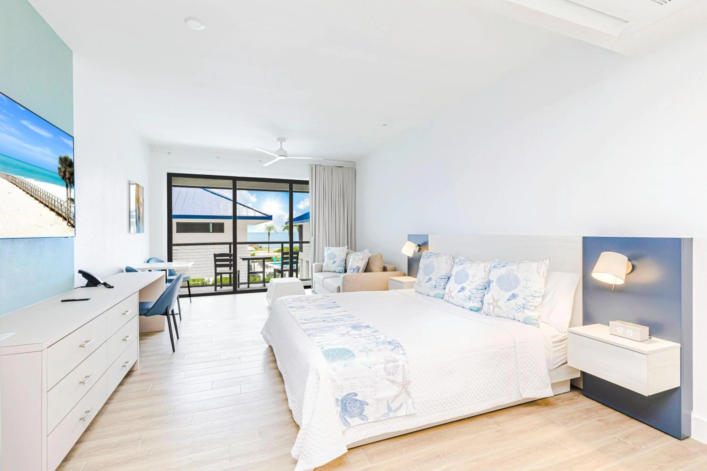 Patio, Bed in Shalimar Beach Resort