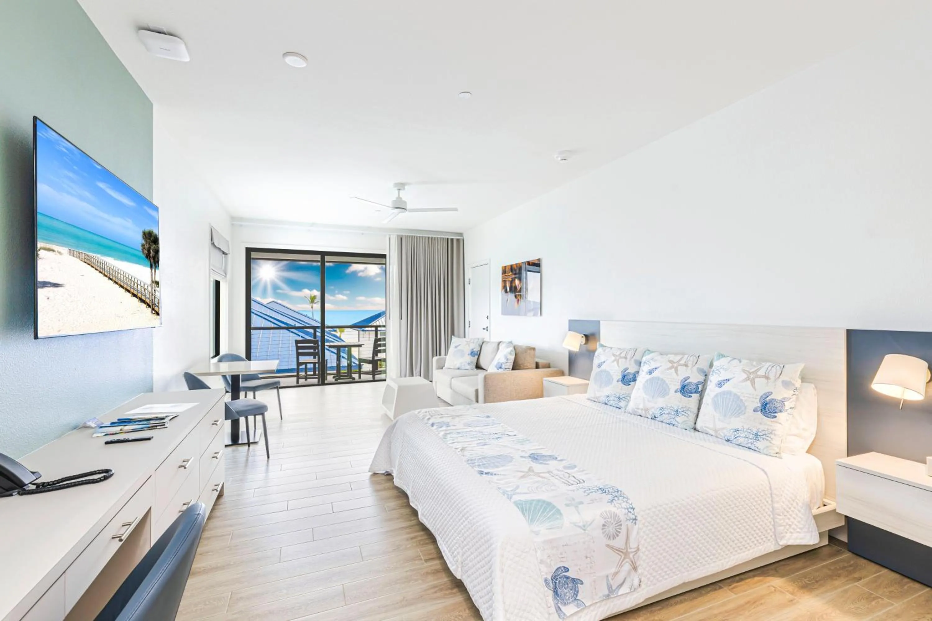 Patio, Bed in Shalimar Beach Resort