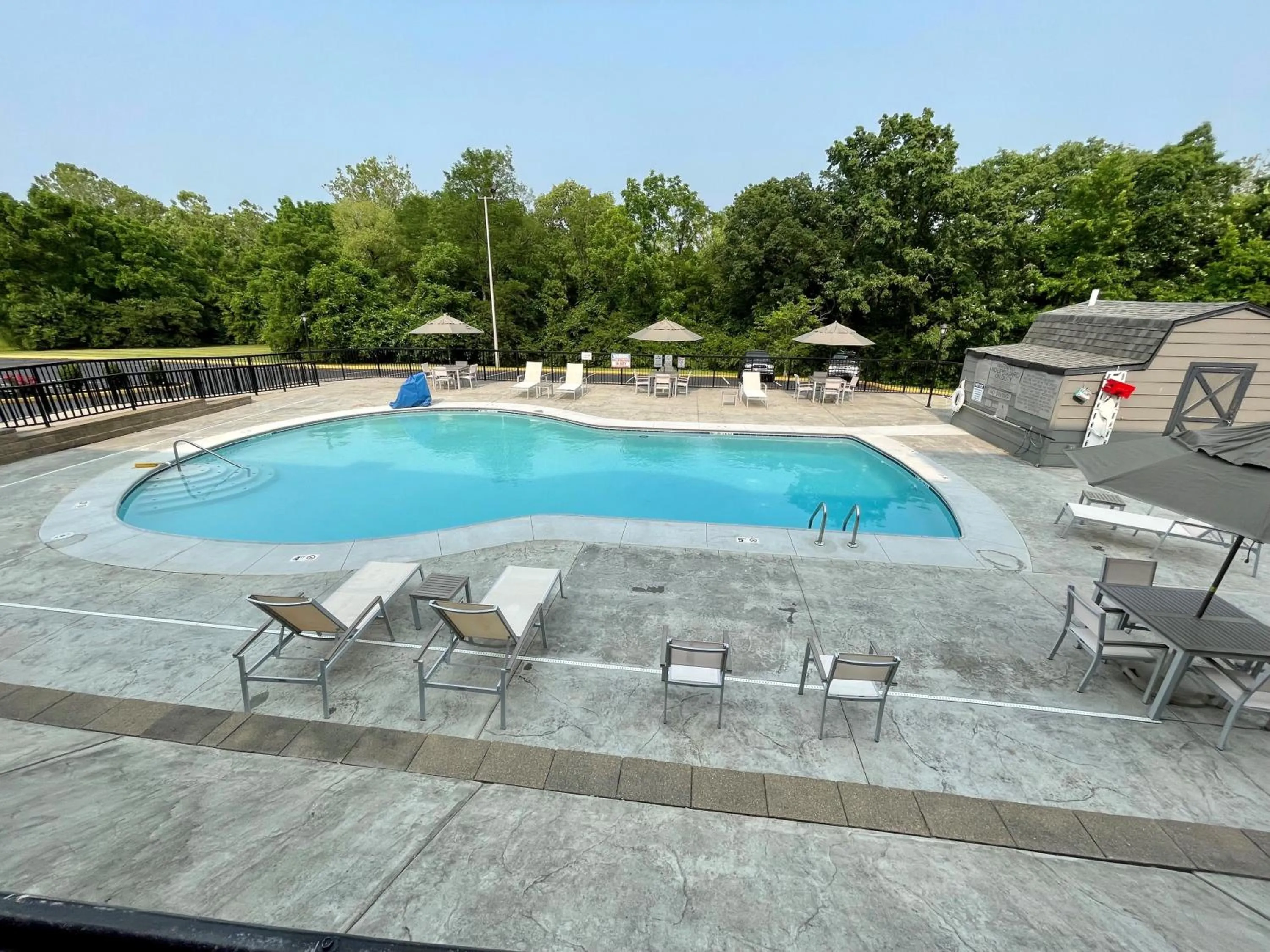 Pool view in Country Inn & Suites by Radisson, Erlanger - Cincinnati South