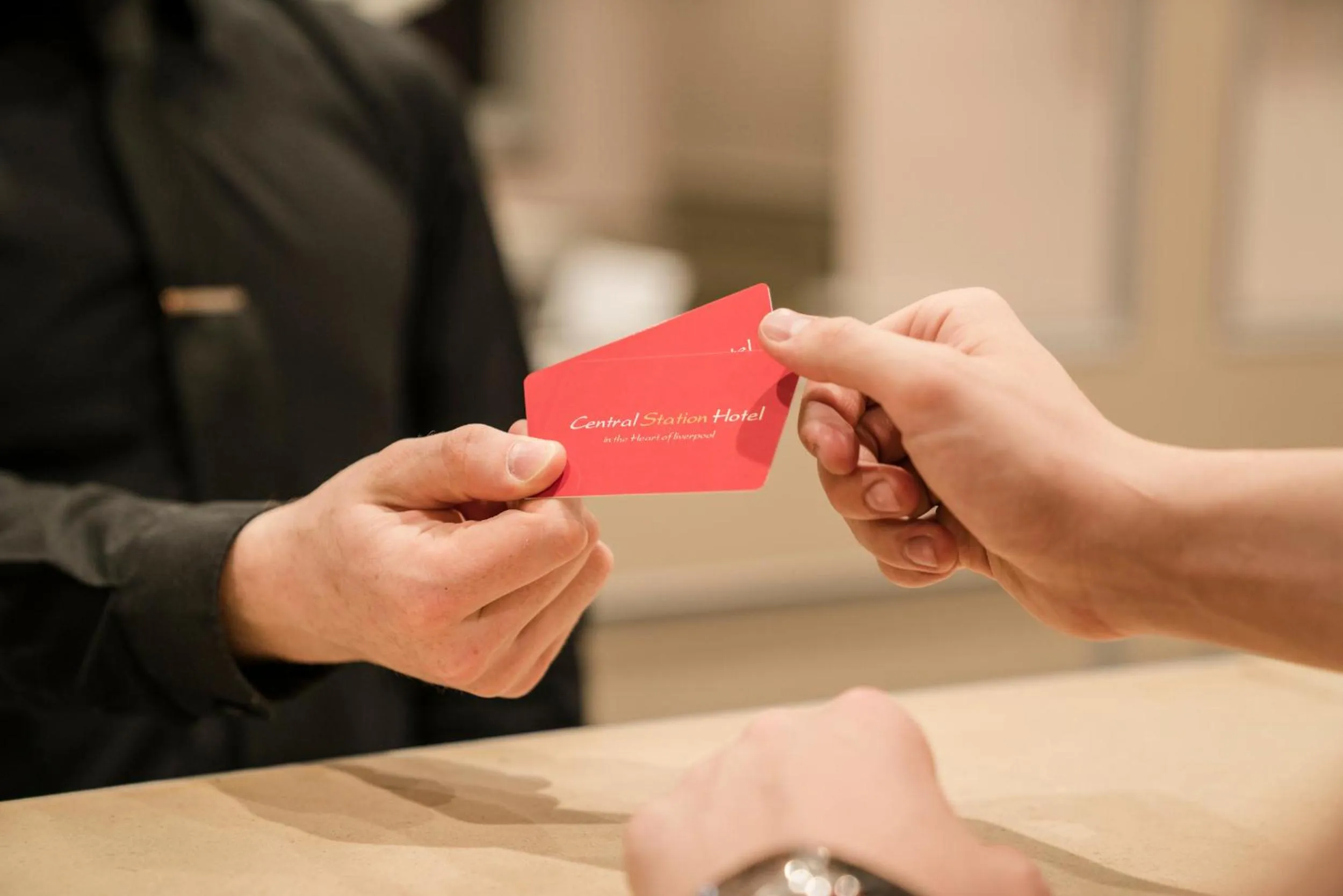 Staff in Central Station Hotel Liverpool