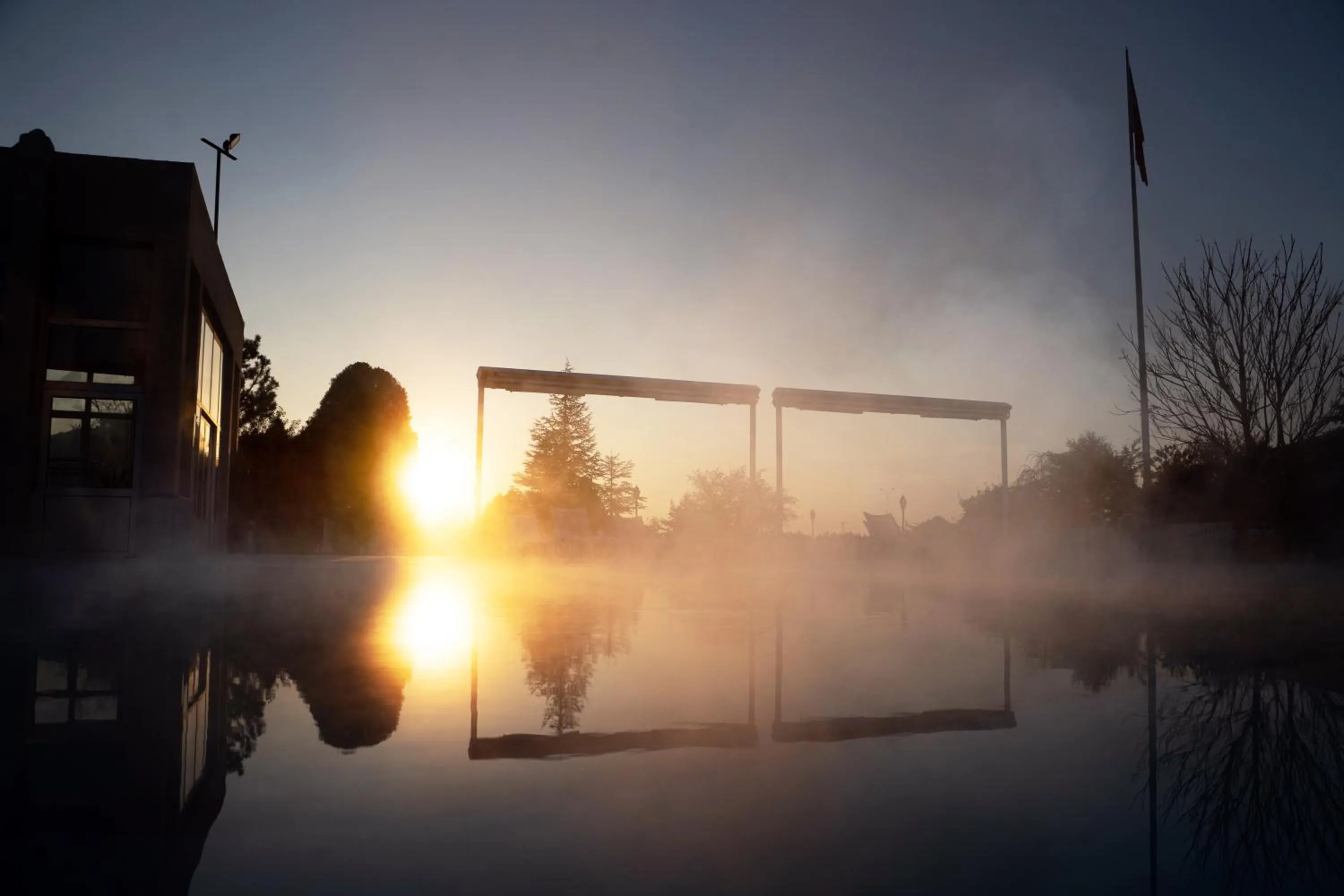 Sunset in Afyon Orucoglu Thermal Resort