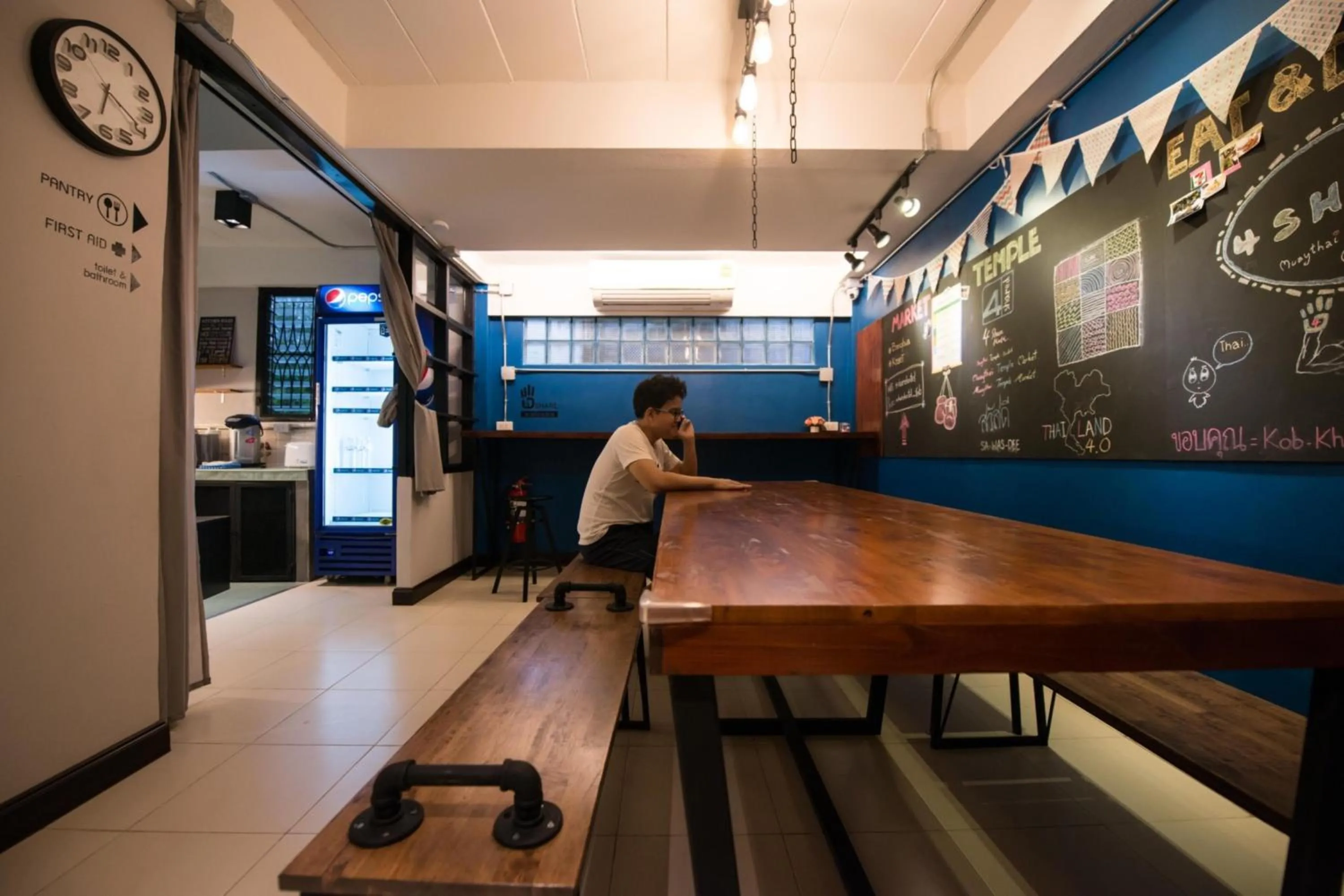 Seating area in 4SHARE Hostel