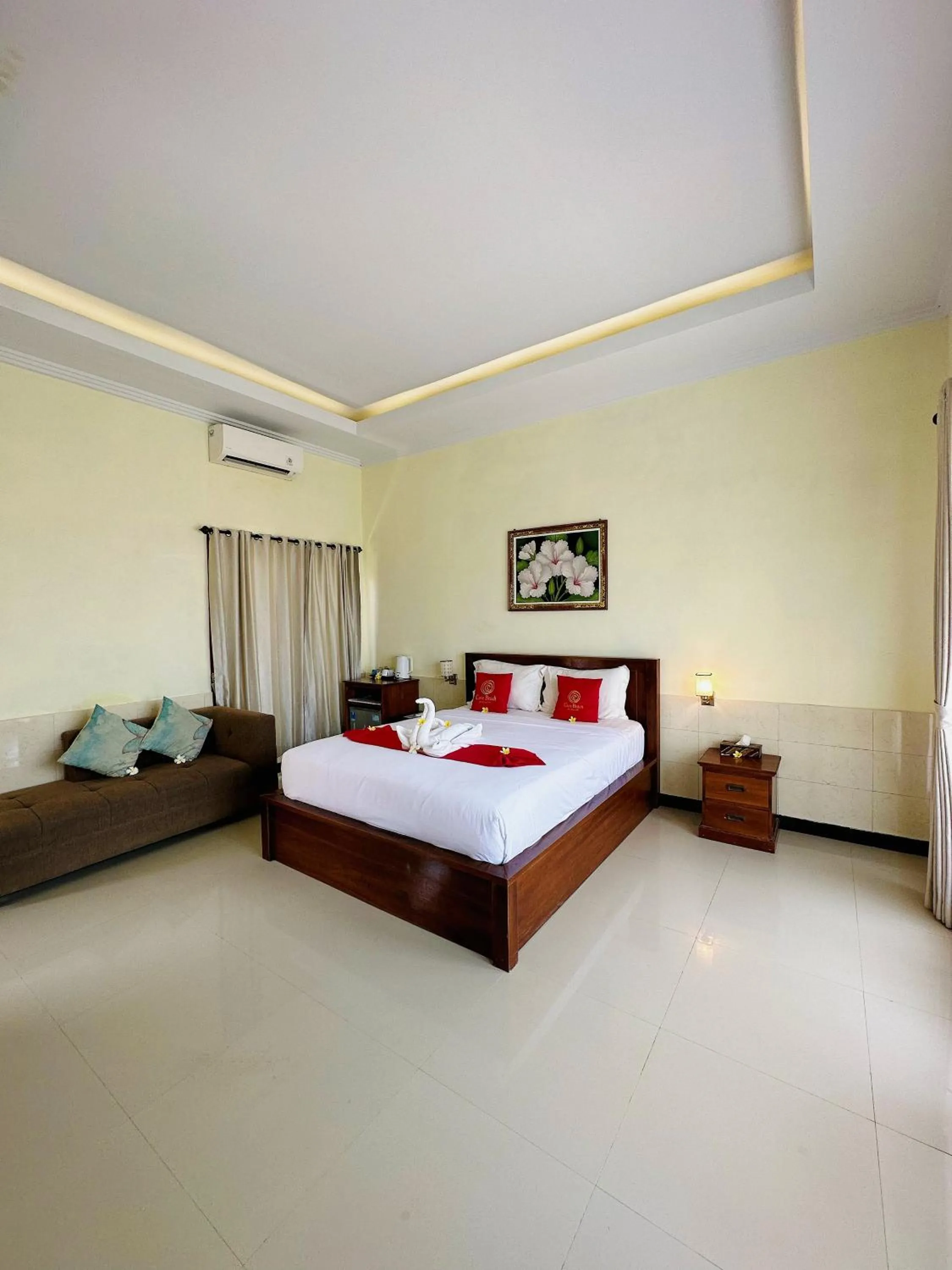 Bed in Cave Beach Bungalow