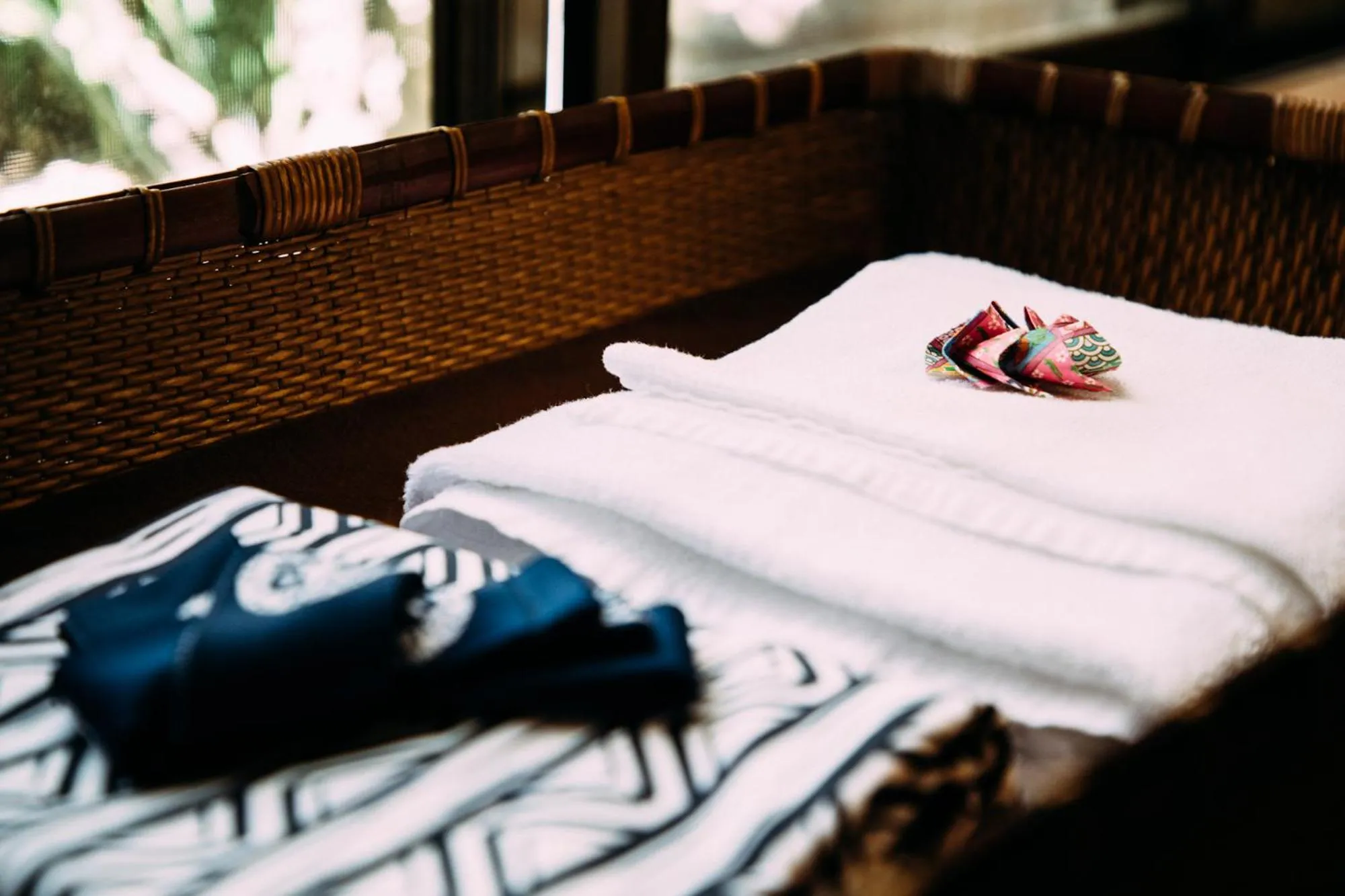 towels, Bed in Tsukito