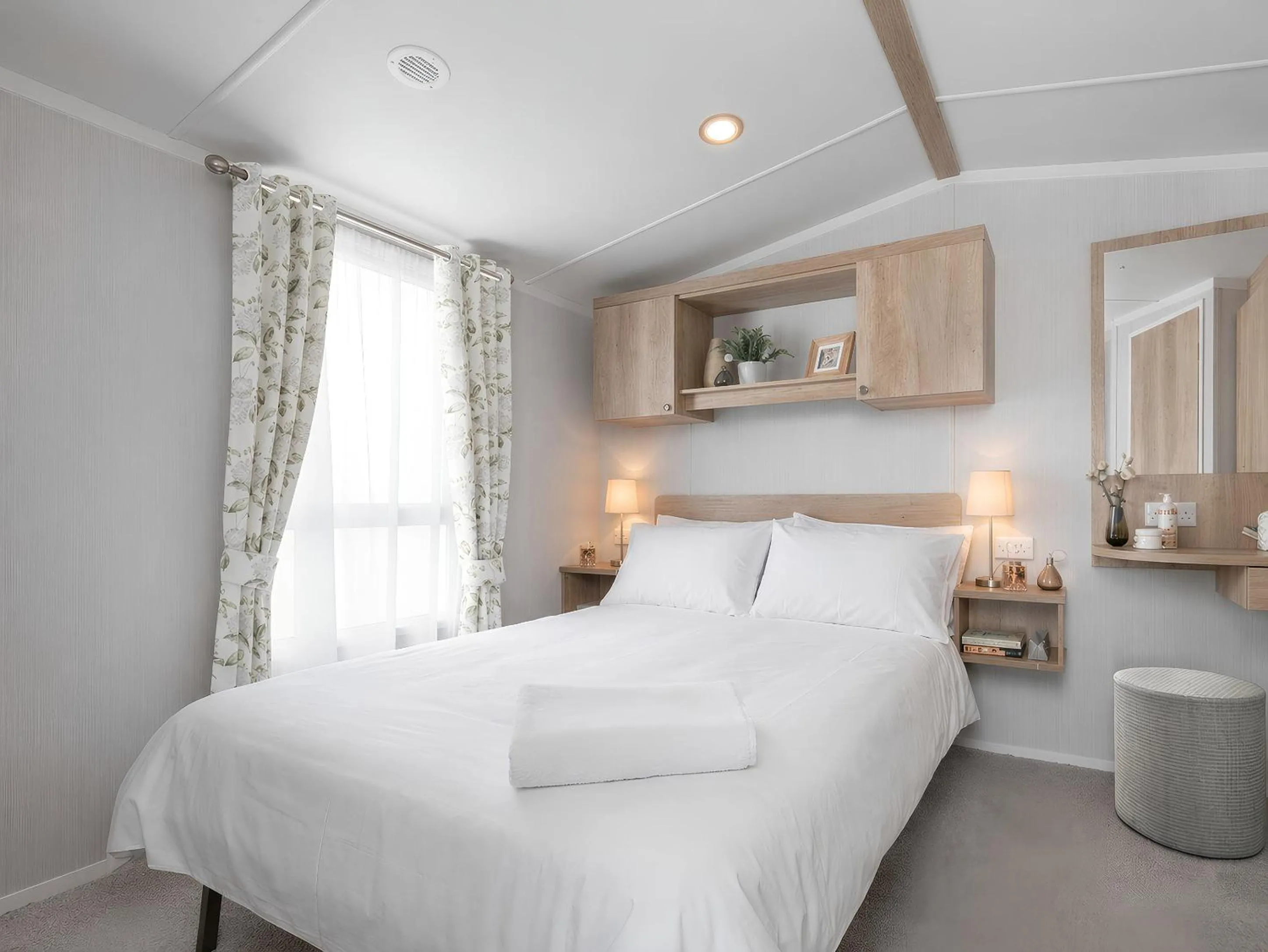 Bed in Aberdunant Hall Holiday Park