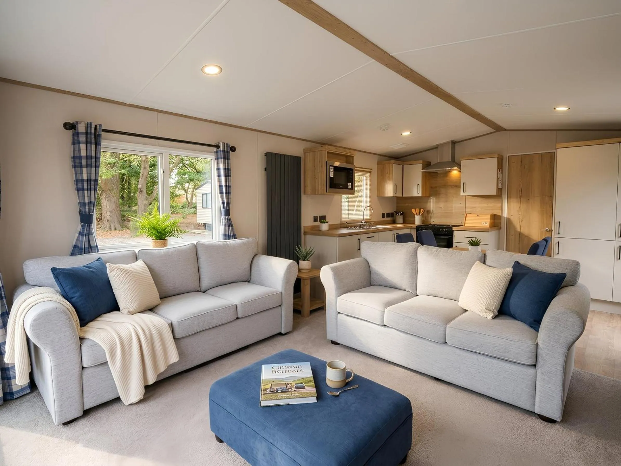 Living room in Aberdunant Hall Holiday Park
