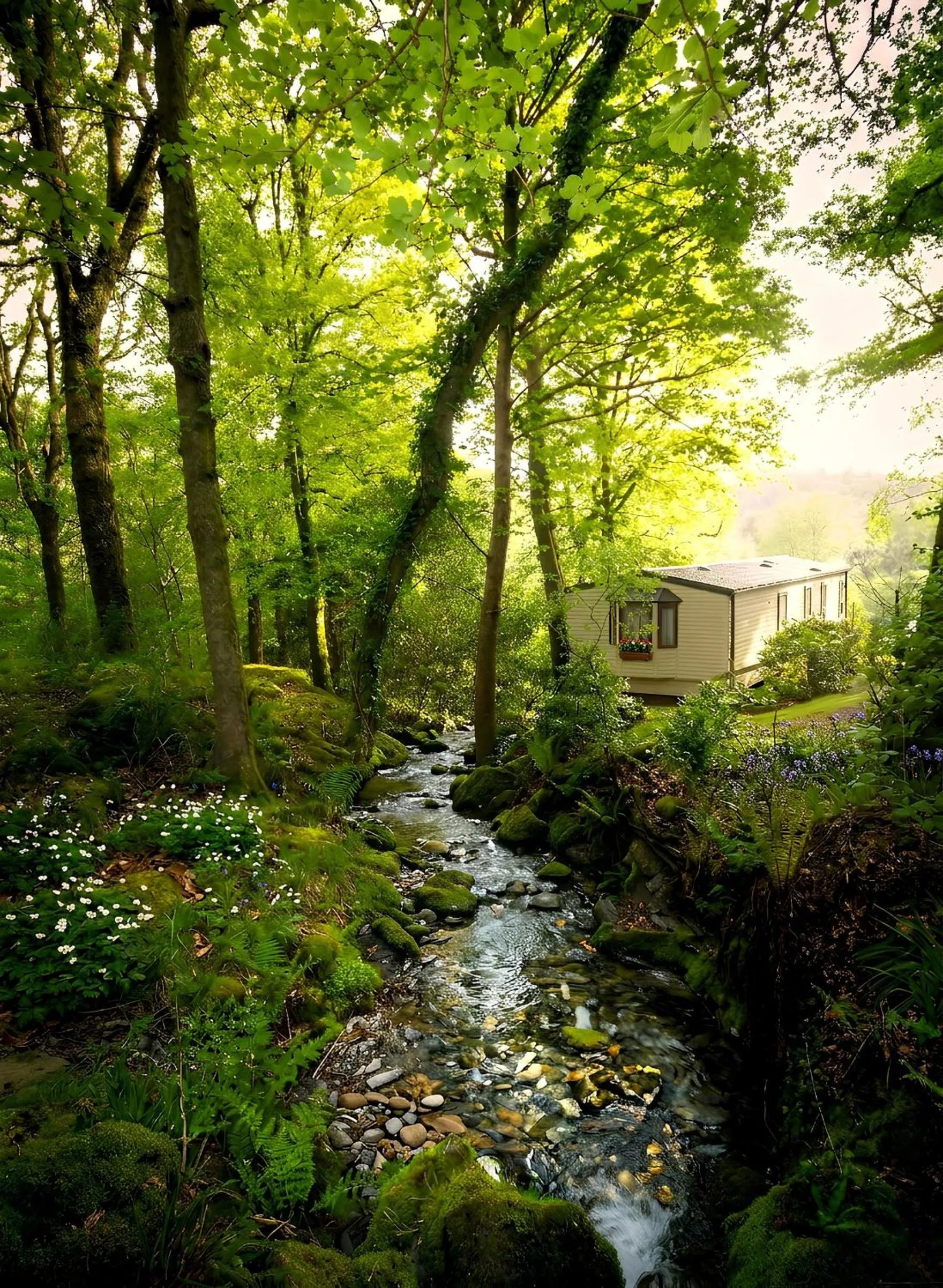 Natural landscape in Aberdunant Hall Holiday Park