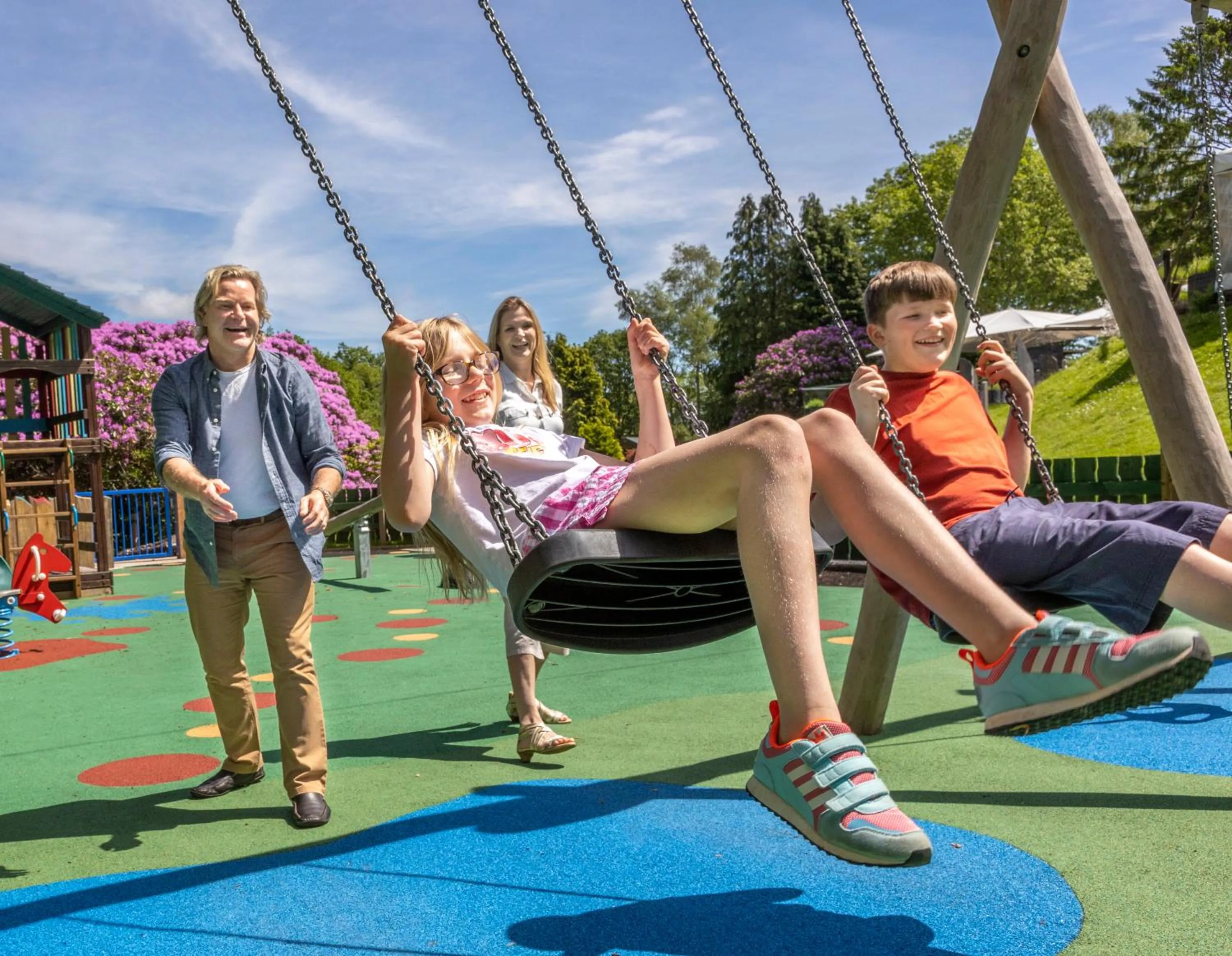 Children play ground in Aberdunant Hall Holiday Park