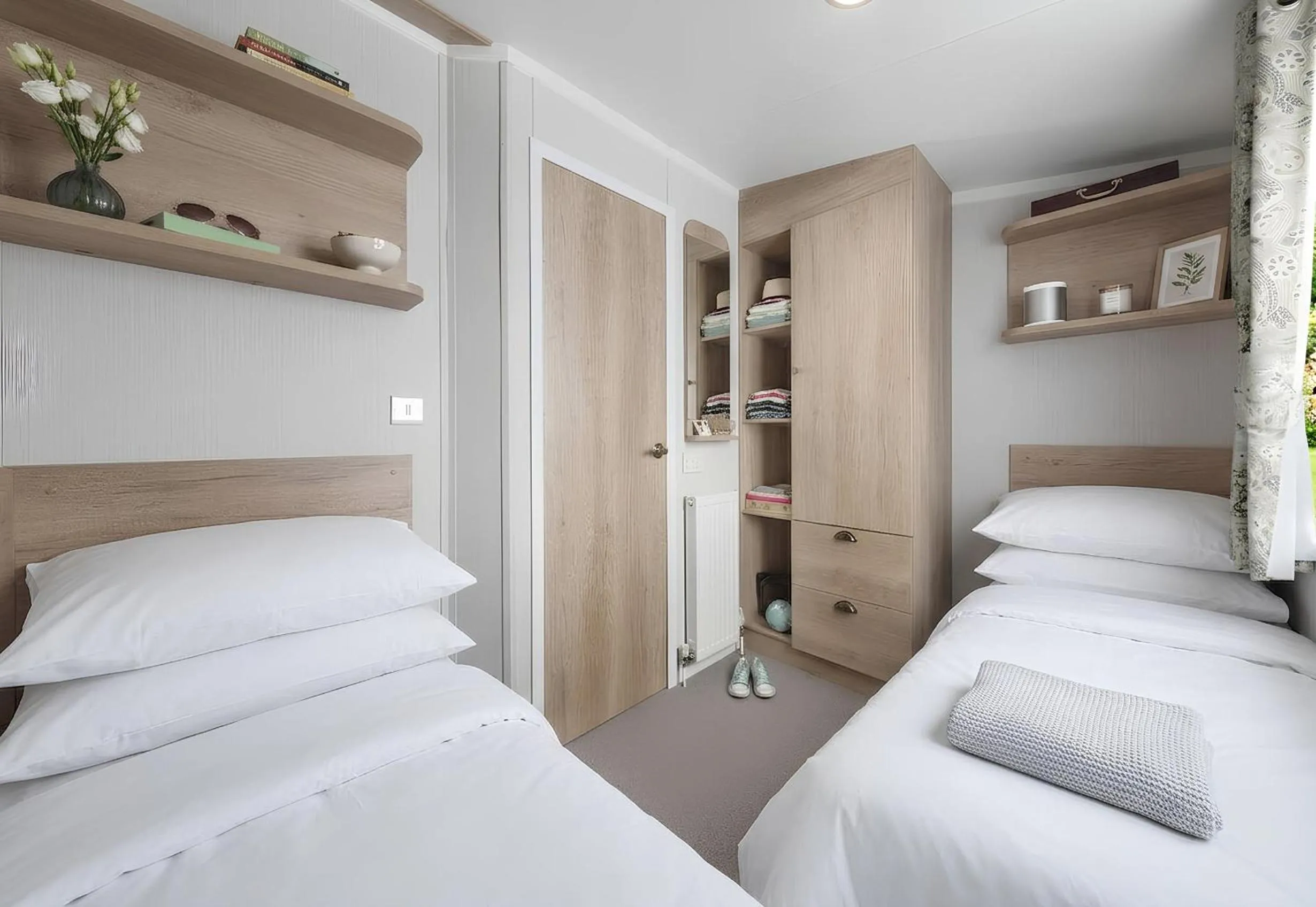 Bed in Aberdunant Hall Holiday Park