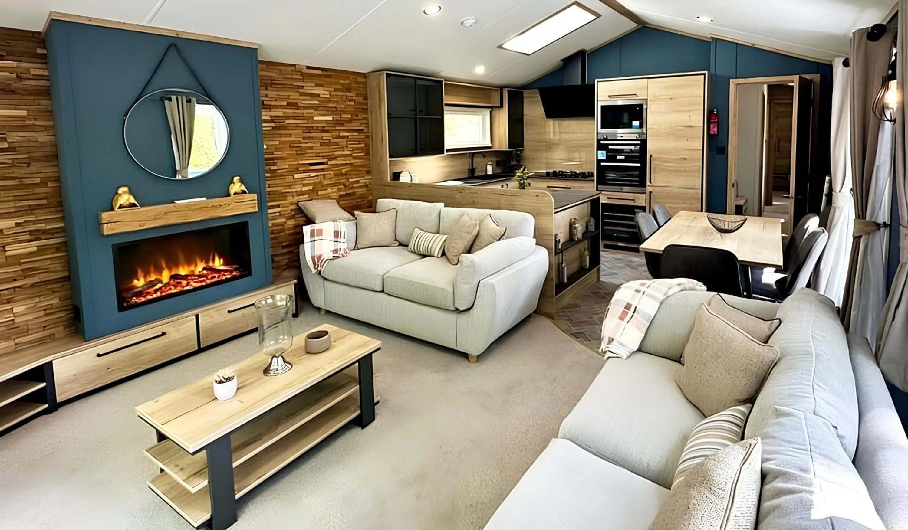 Living room in Aberdunant Hall Holiday Park
