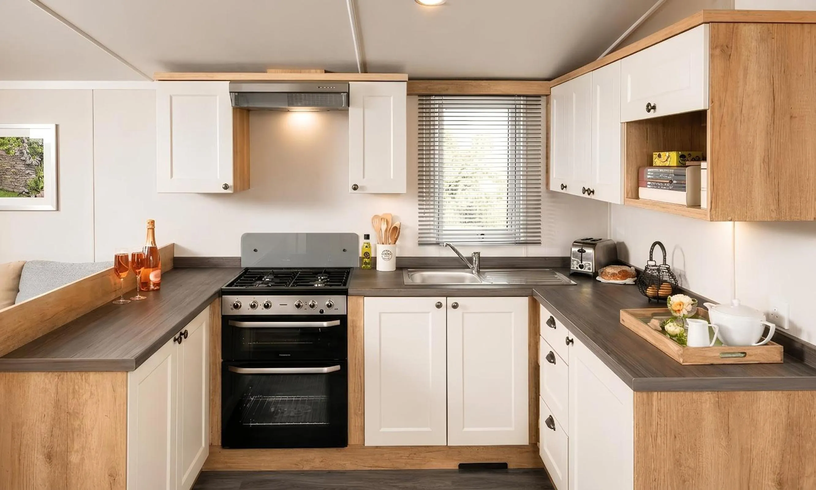 kitchen in Aberdunant Hall Holiday Park