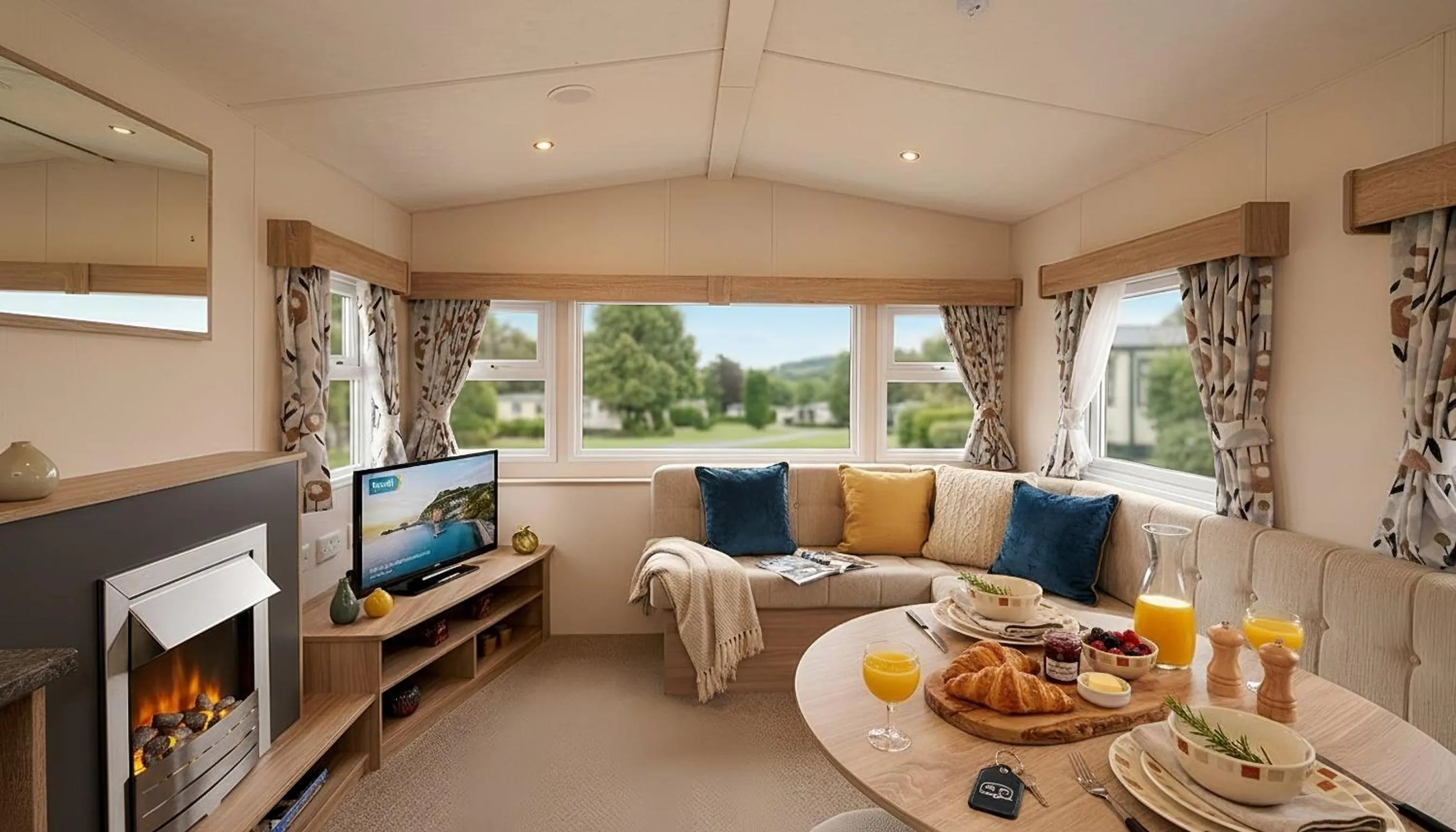 TV and multimedia in Aberdunant Hall Holiday Park