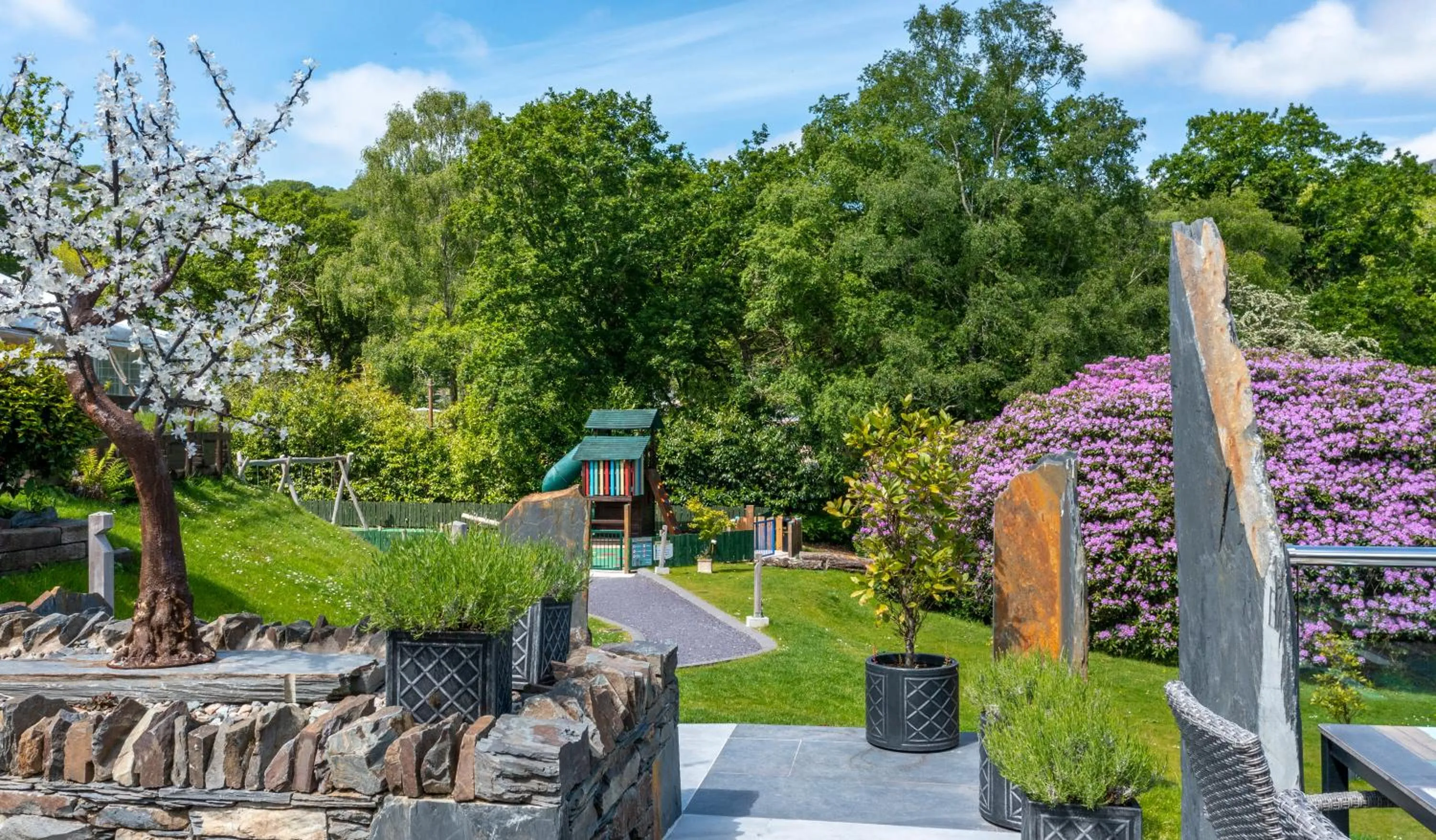 Children play ground in Aberdunant Hall Holiday Park