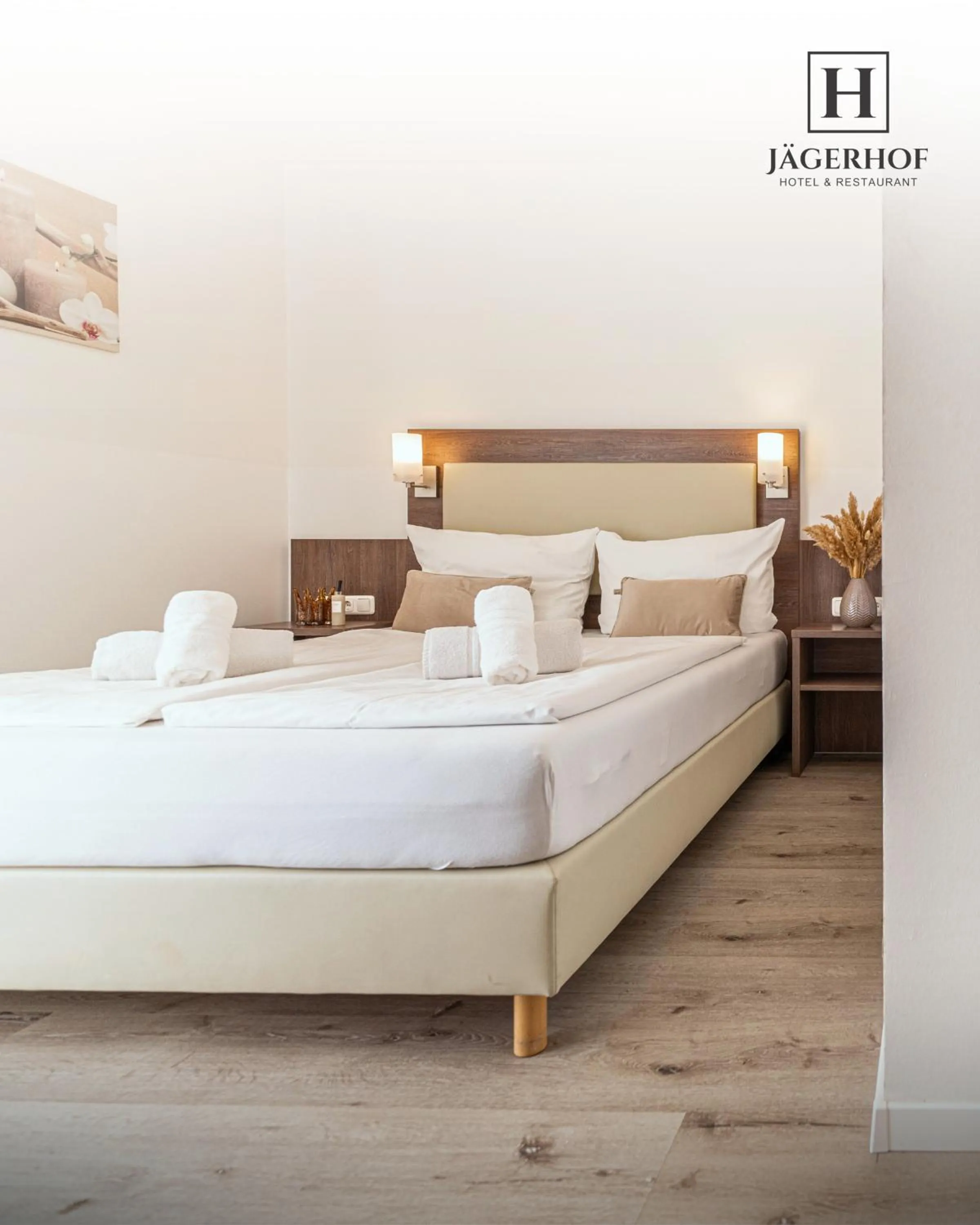 Bed in Hotel Restaurant Jaegerhof