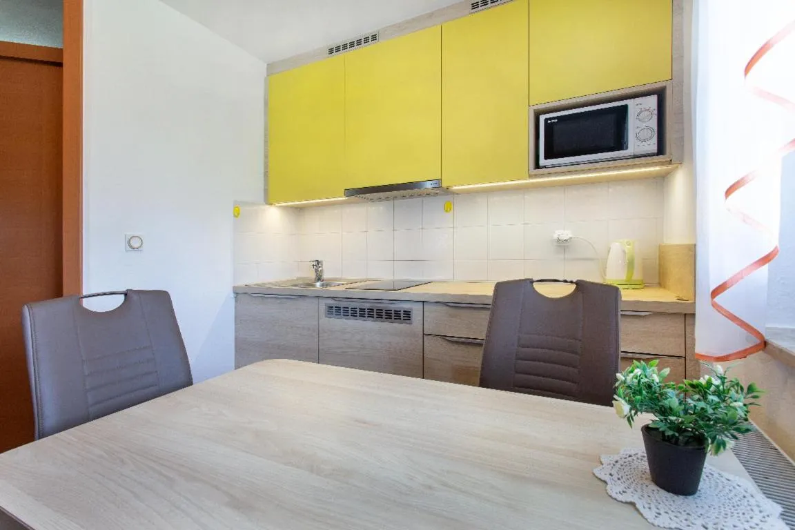 Kitchen or kitchenette in Rooms & Apartments Jana