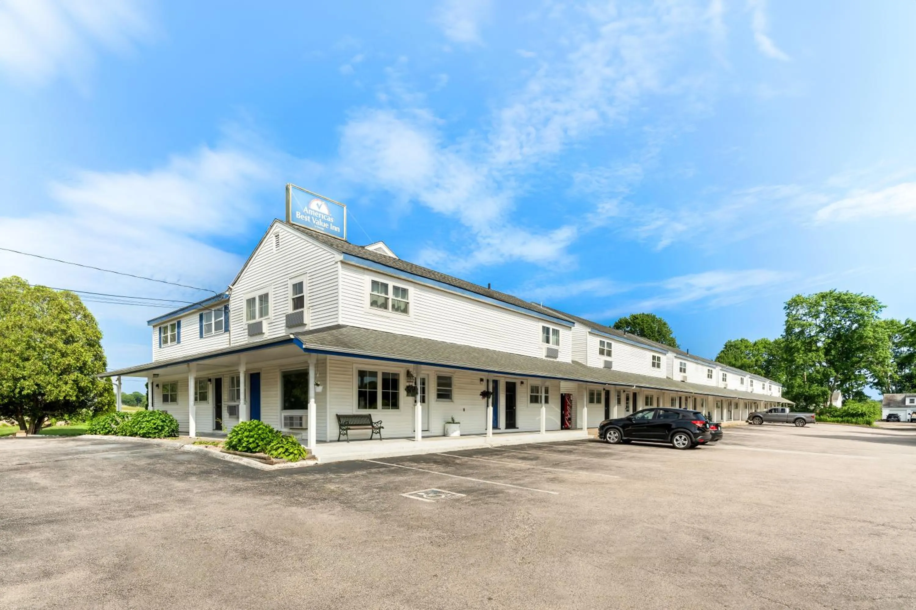 Property building in Americas Best Value Inn Stonington Mystic
