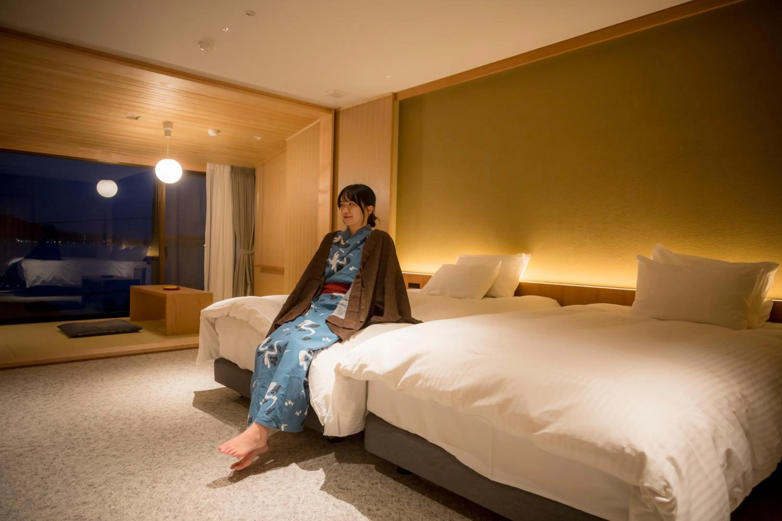 People, Bed in Hotel Kitanoya