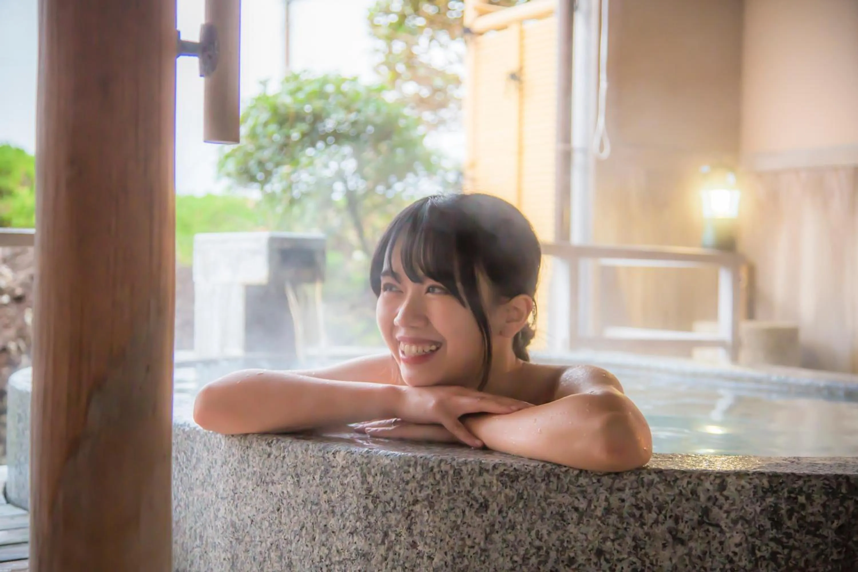 Open Air Bath in Hotel Kitanoya