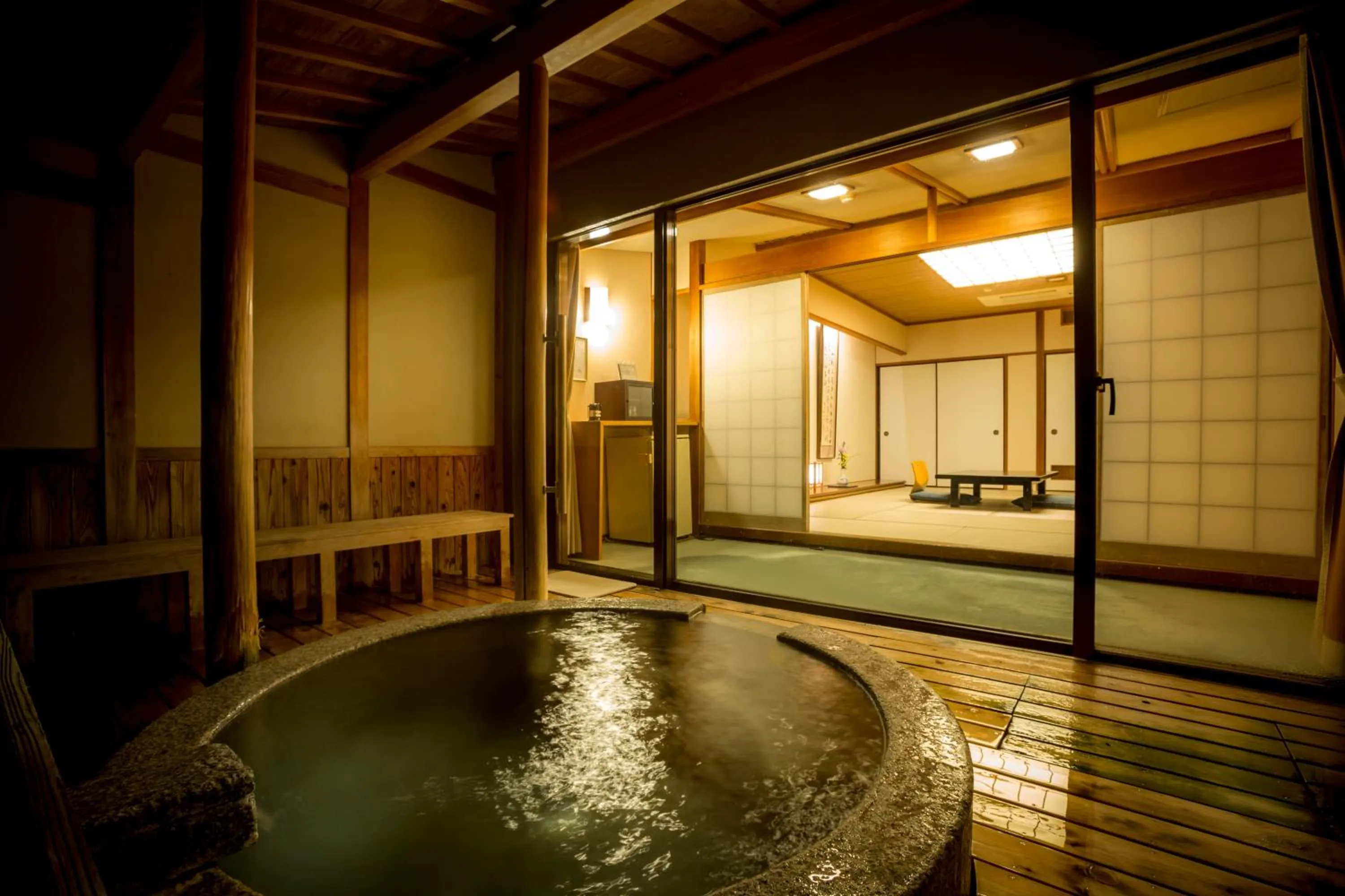 Hot Spring Bath in Hotel Kitanoya