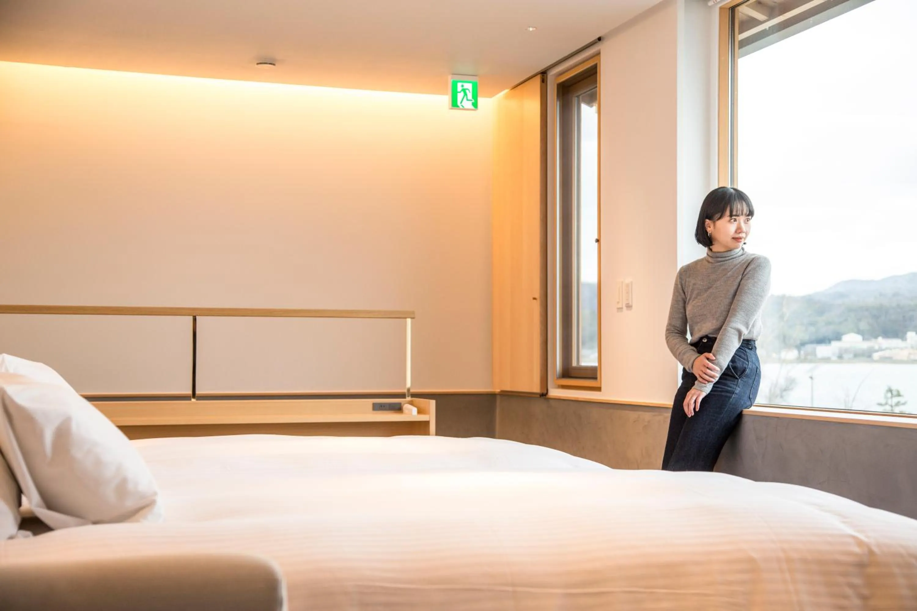 Bed in Hotel Kitanoya