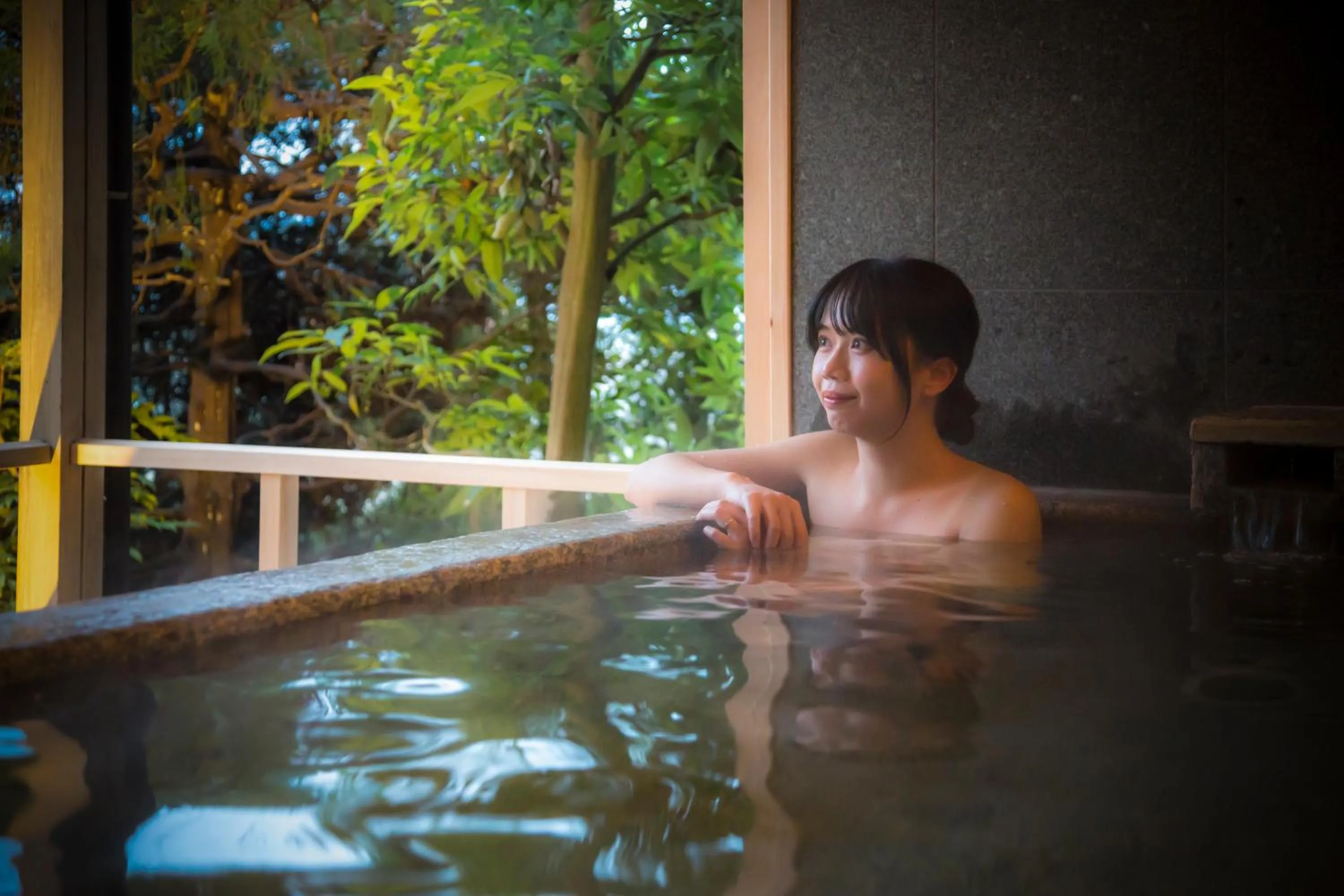Open Air Bath in Hotel Kitanoya