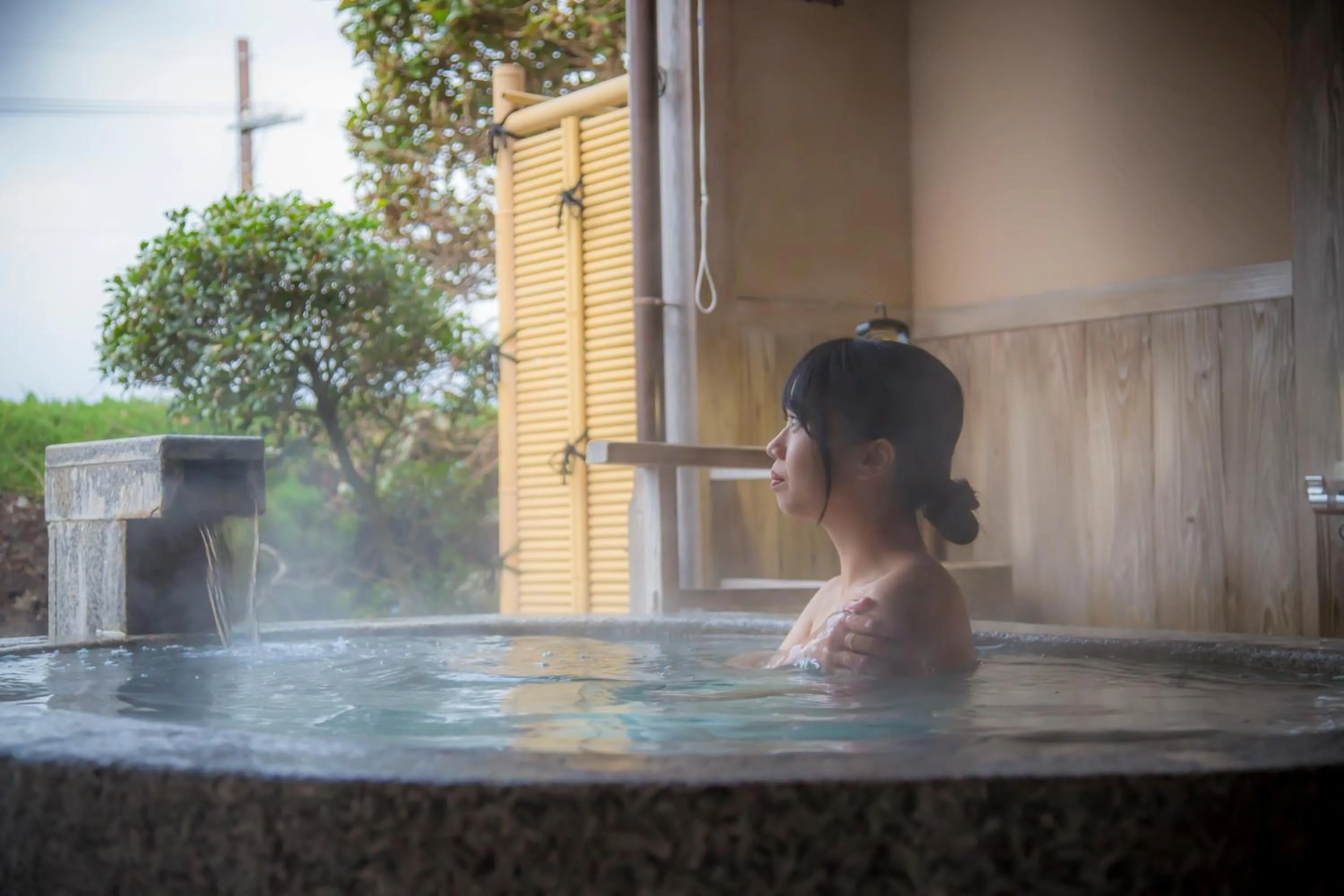 Open Air Bath in Hotel Kitanoya