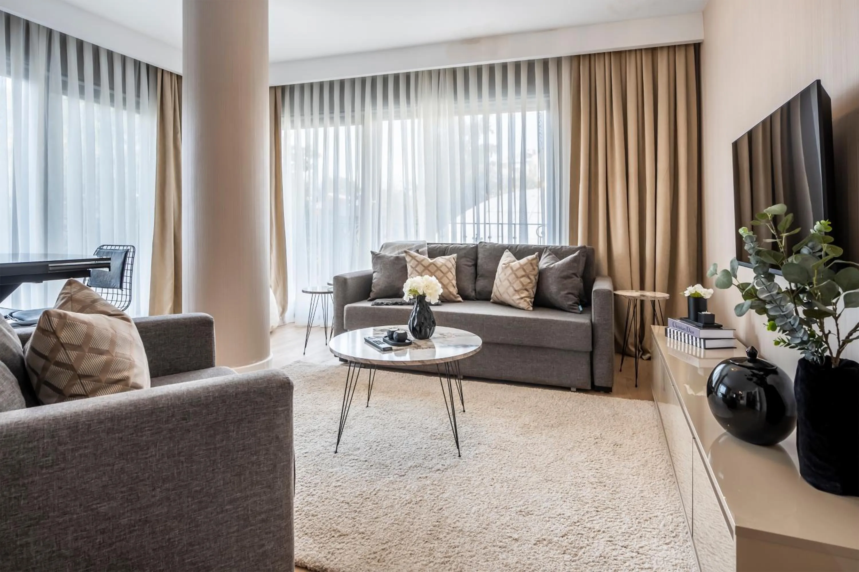 Living room in Çırağan Apart Bosphorus