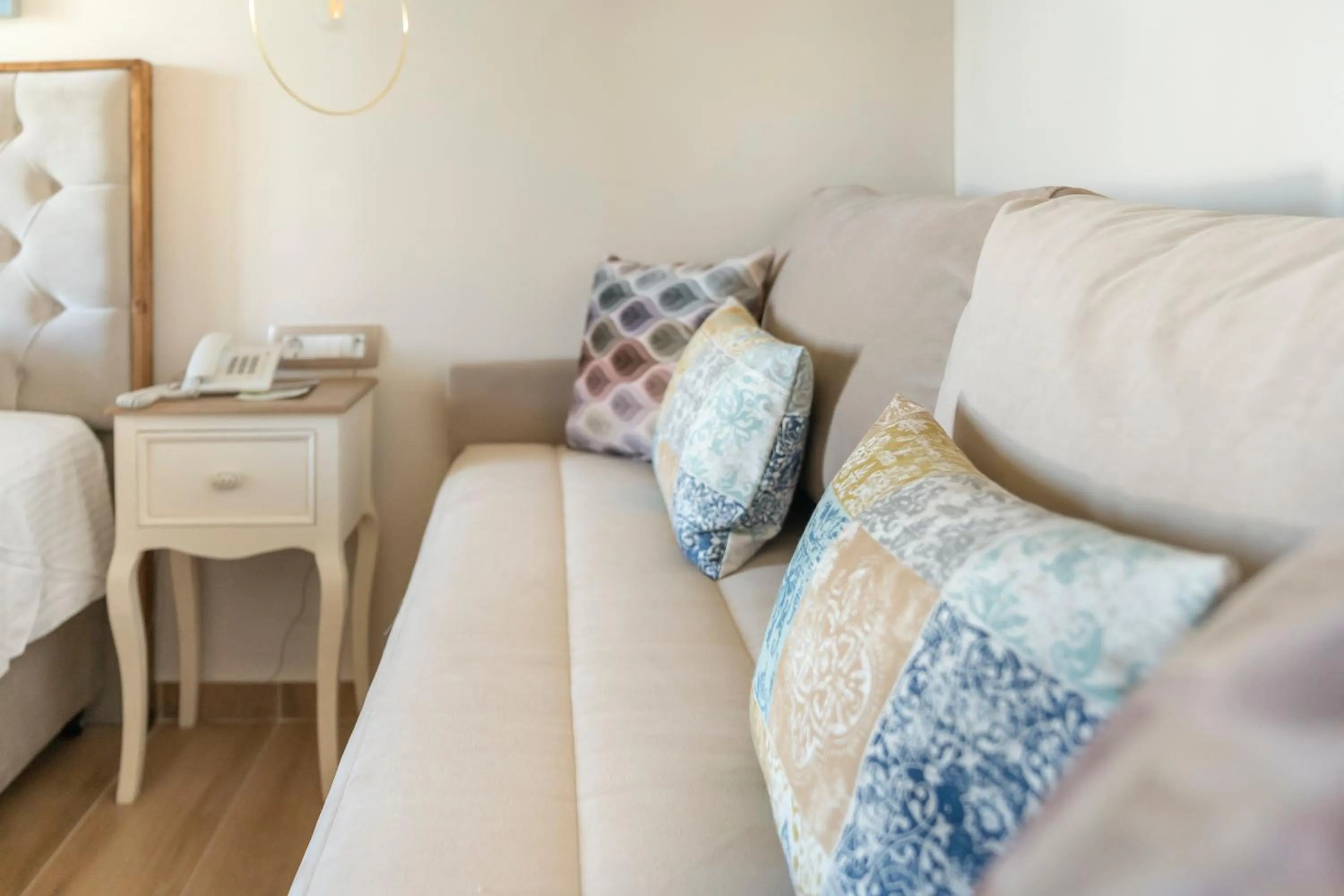 Seating area, Bed in Agia Markella