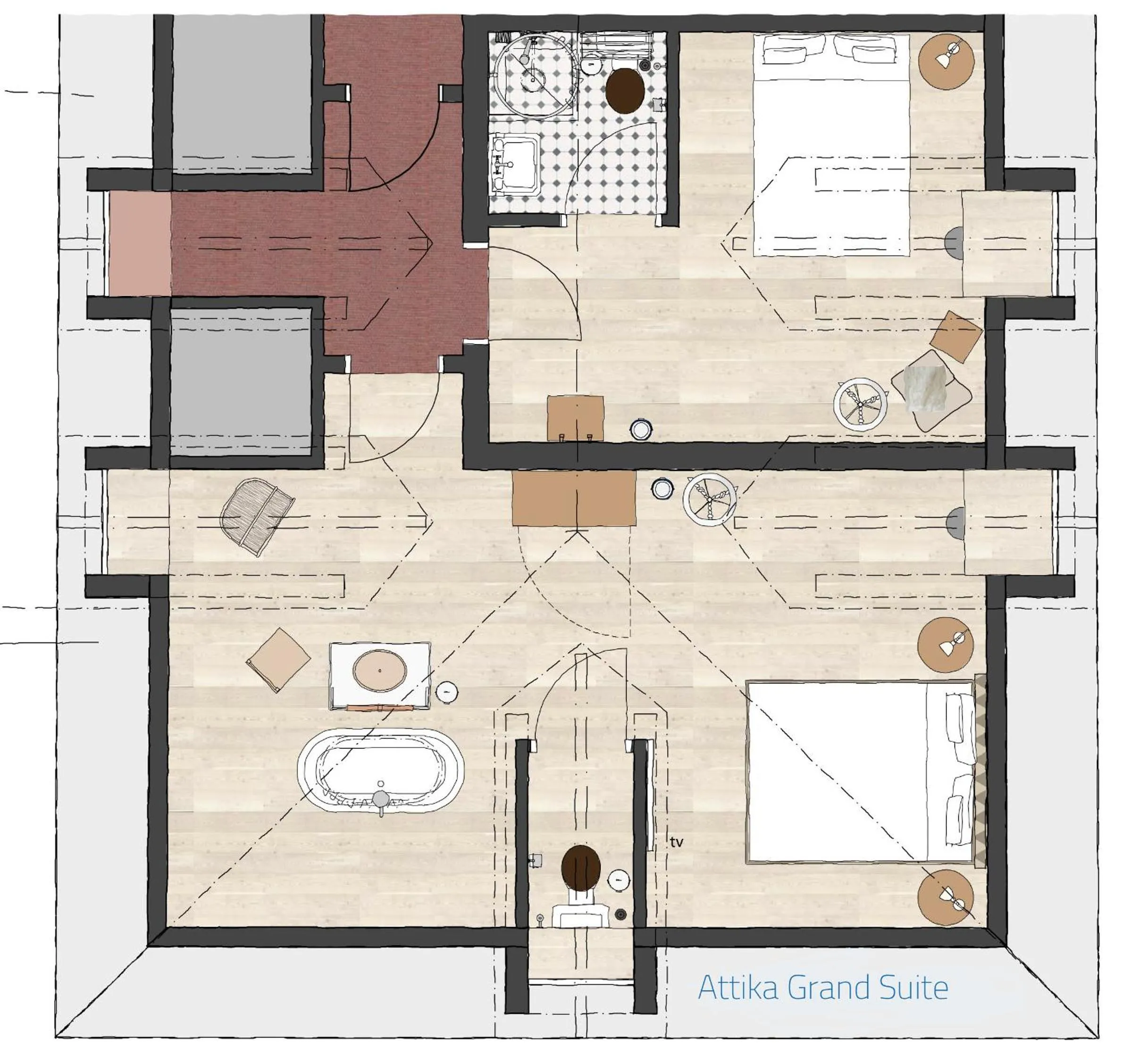 Floor plan in Hotel De Londres