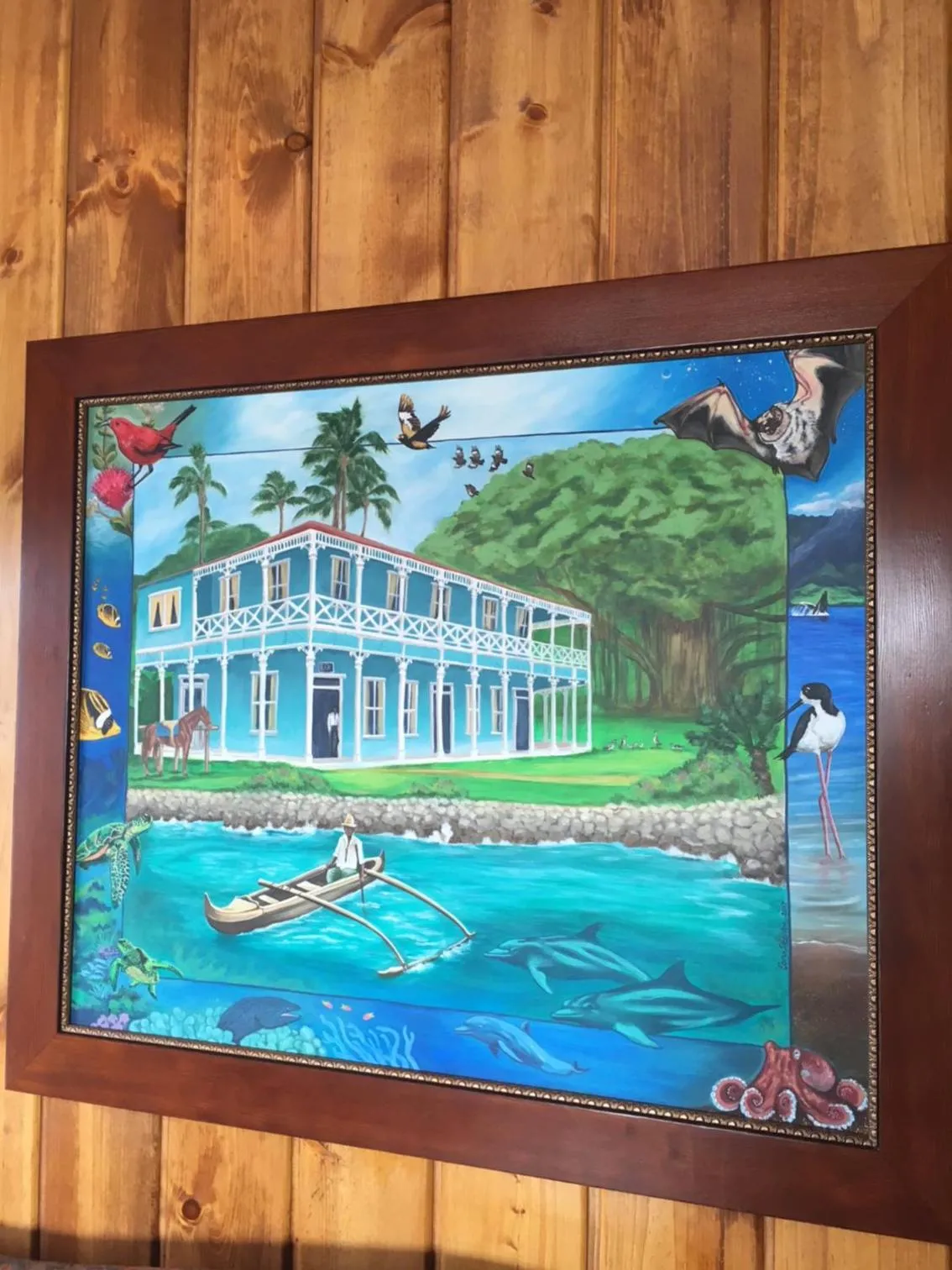 Decorative detail in McMenamins Kalama Harbor Lodge