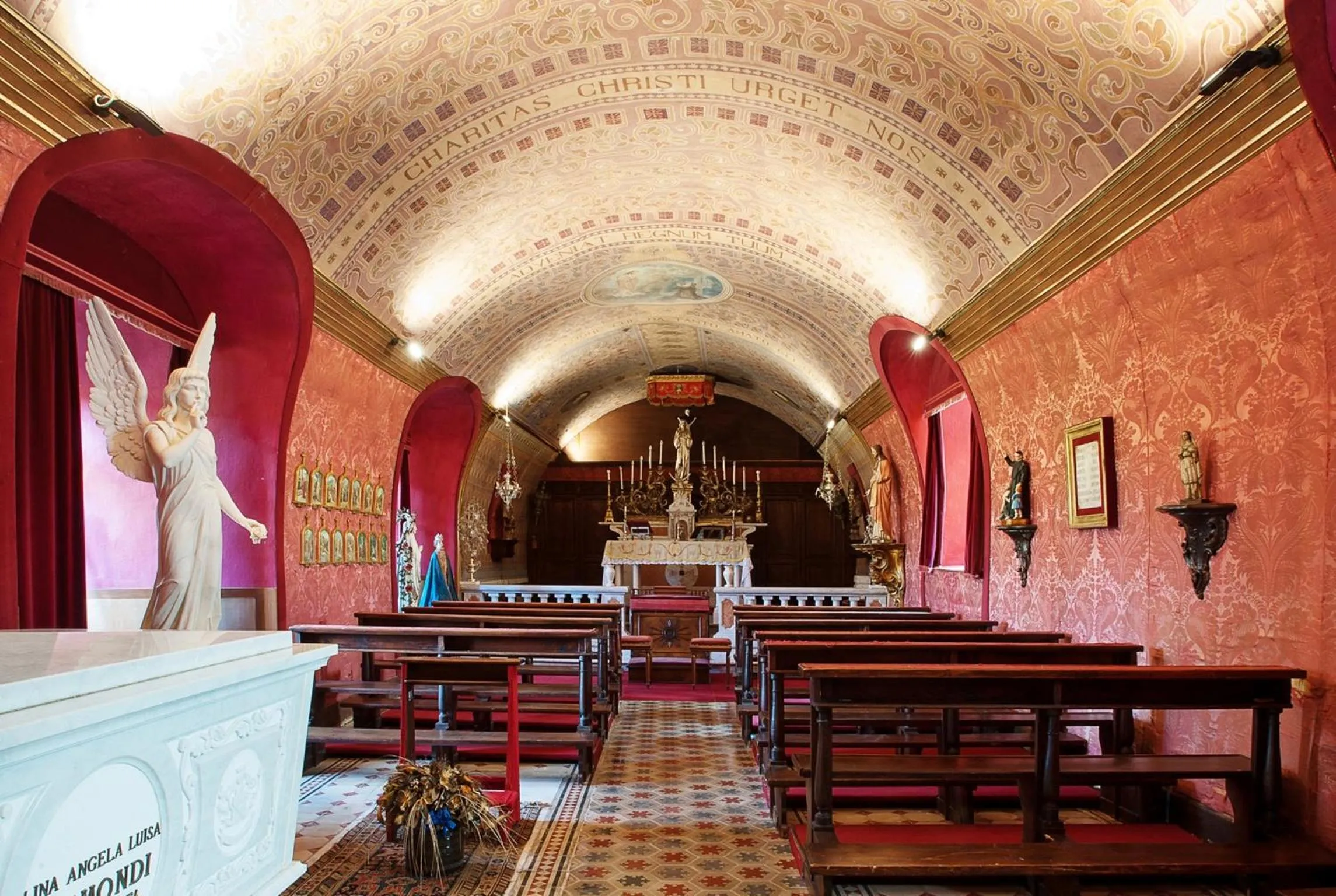 Decorative detail in Castello Di Compiano Hotel Relais Museum
