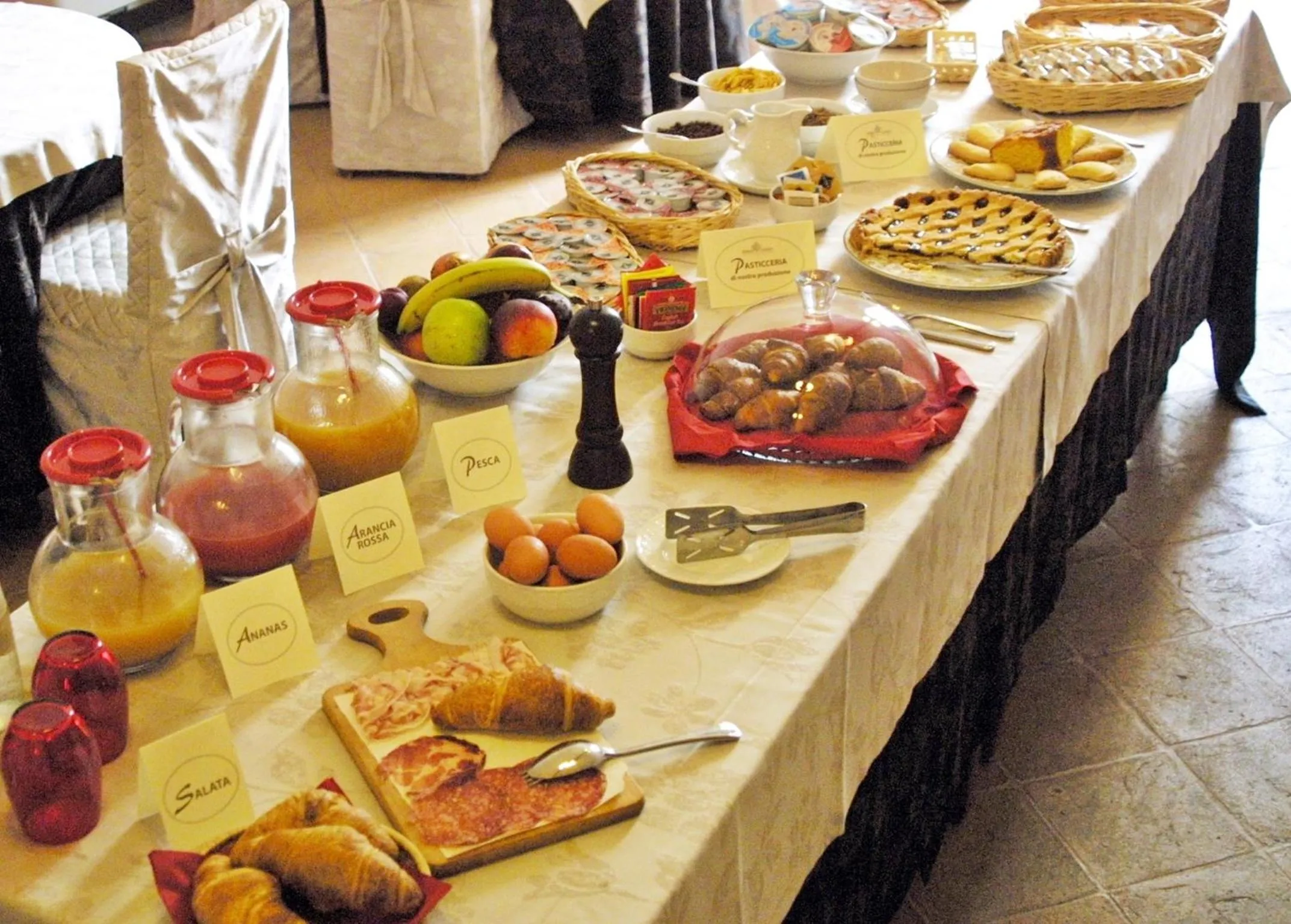 Italian breakfast in Castello Di Compiano Hotel Relais Museum