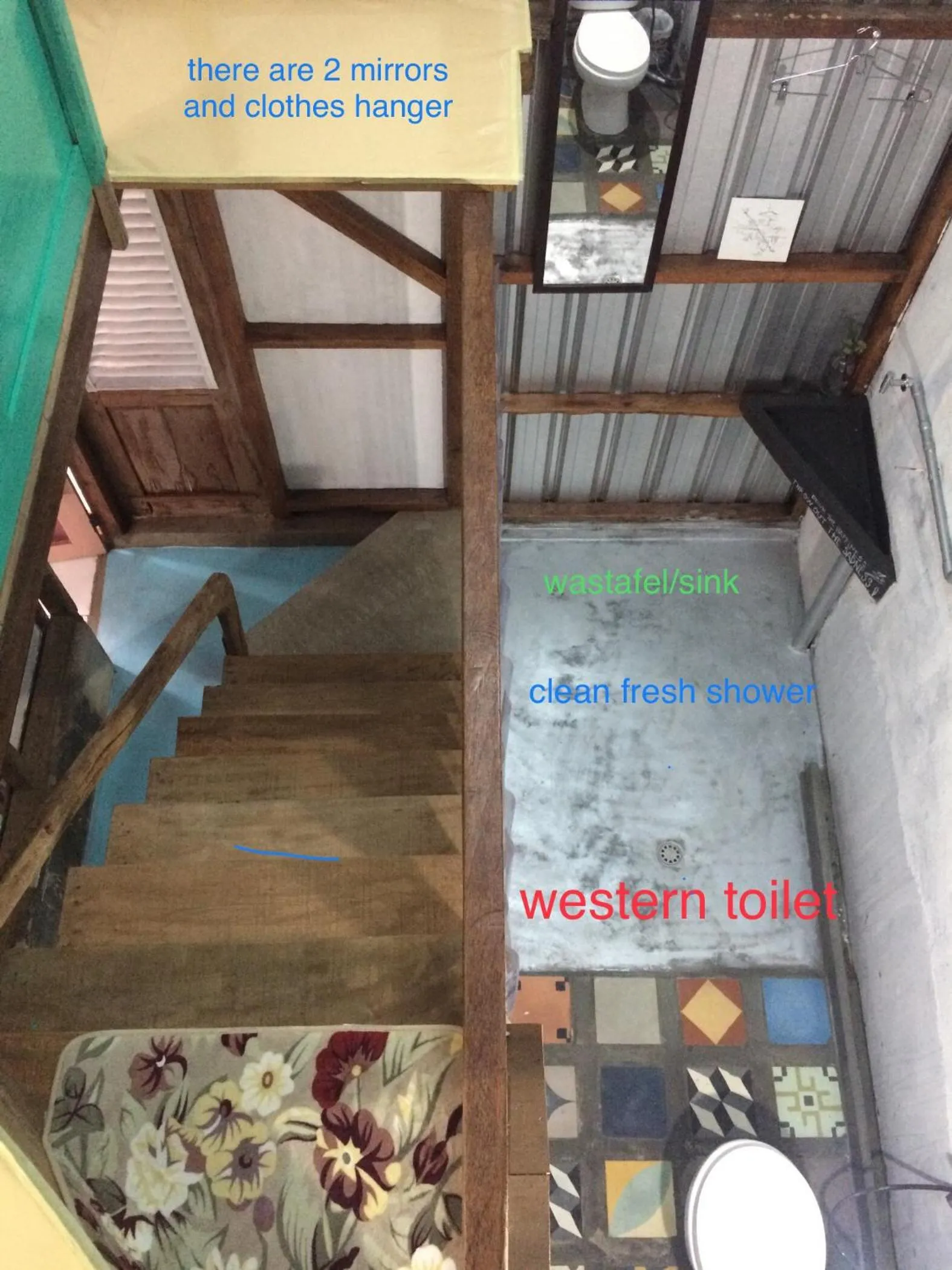 Shower in Yez Yez Yez All Good Hostel