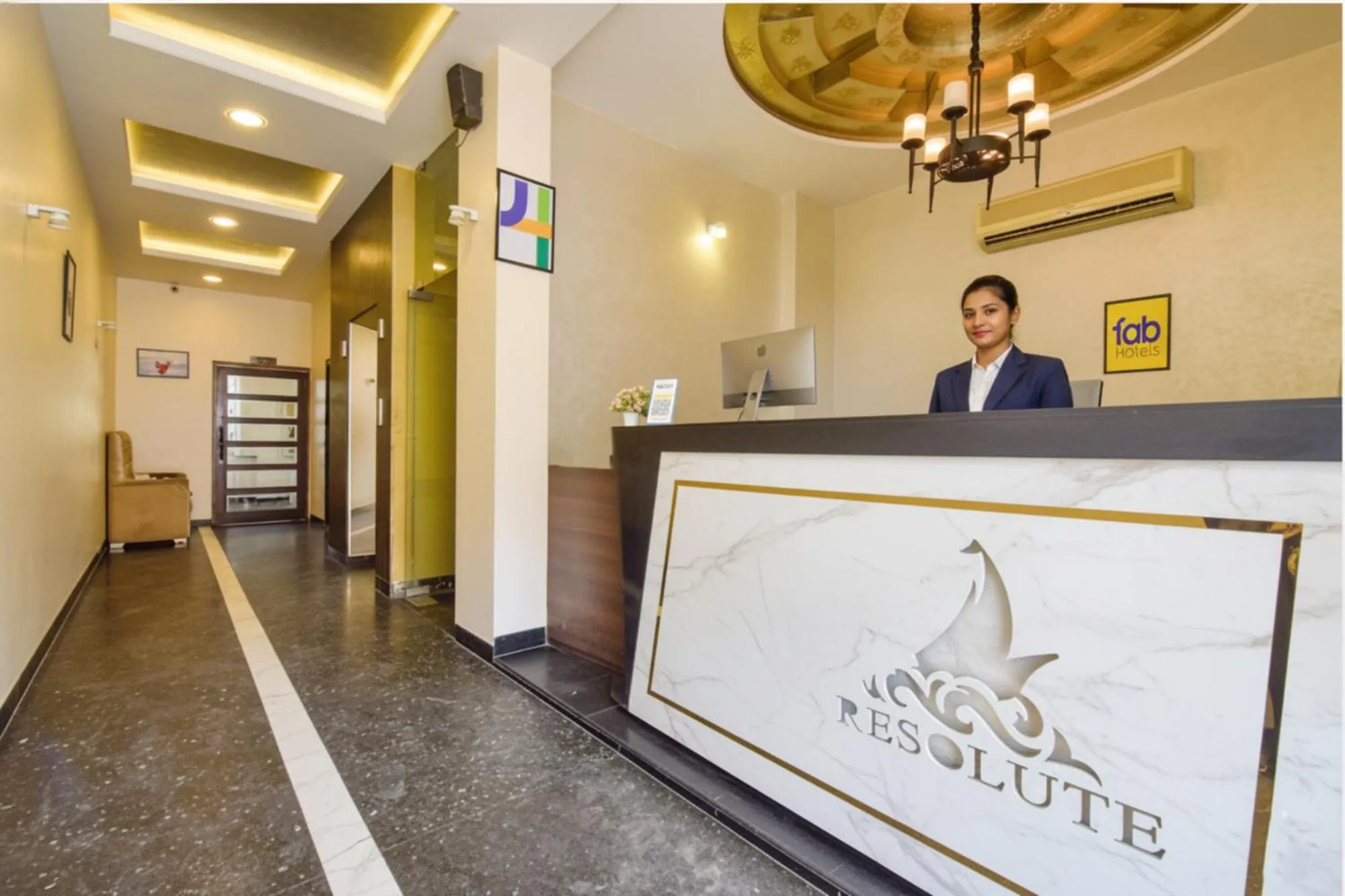 Lobby or reception in FabHotel Resolute Gopalpura