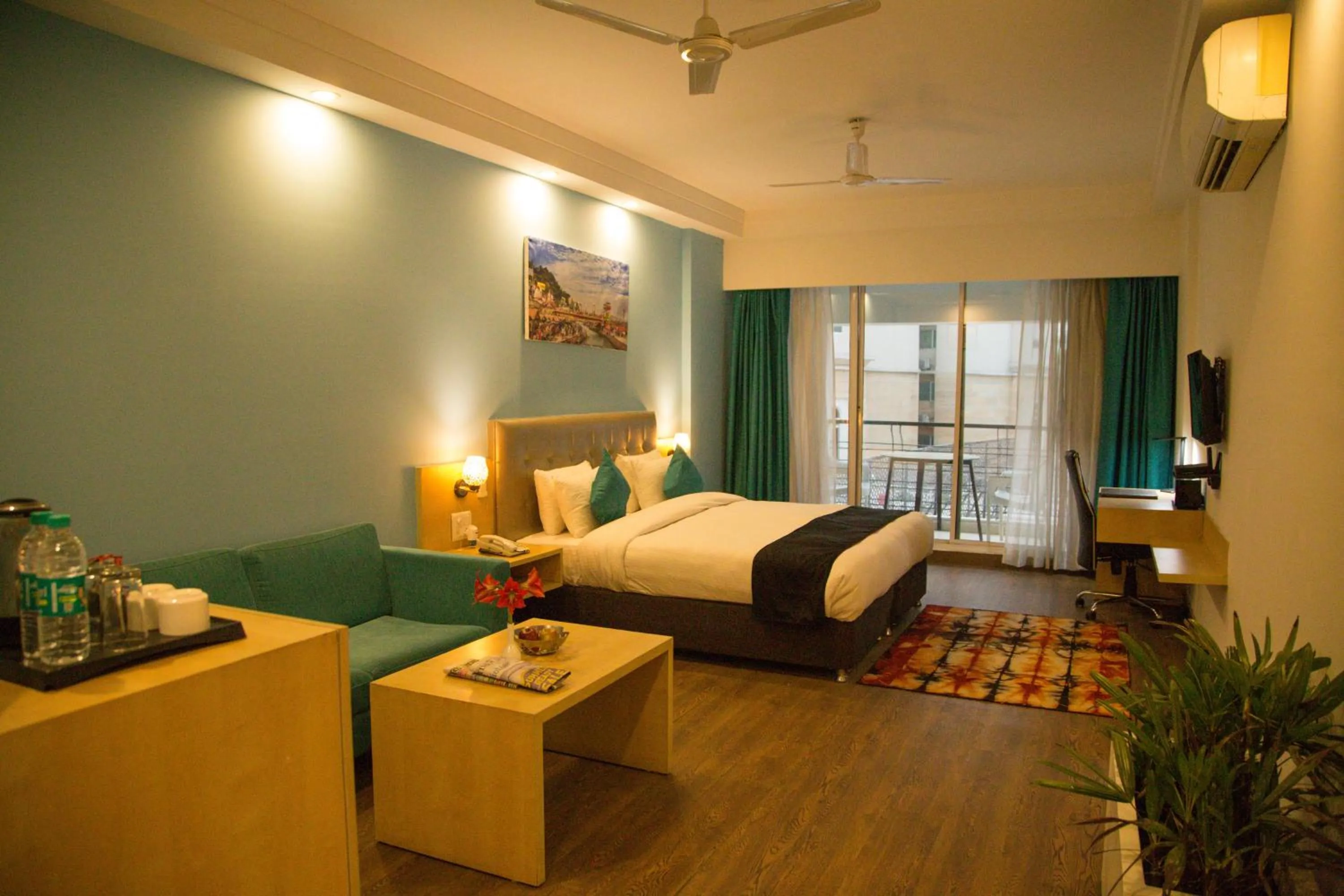 Bedroom in Four Leaf Service Suites, Haridwar