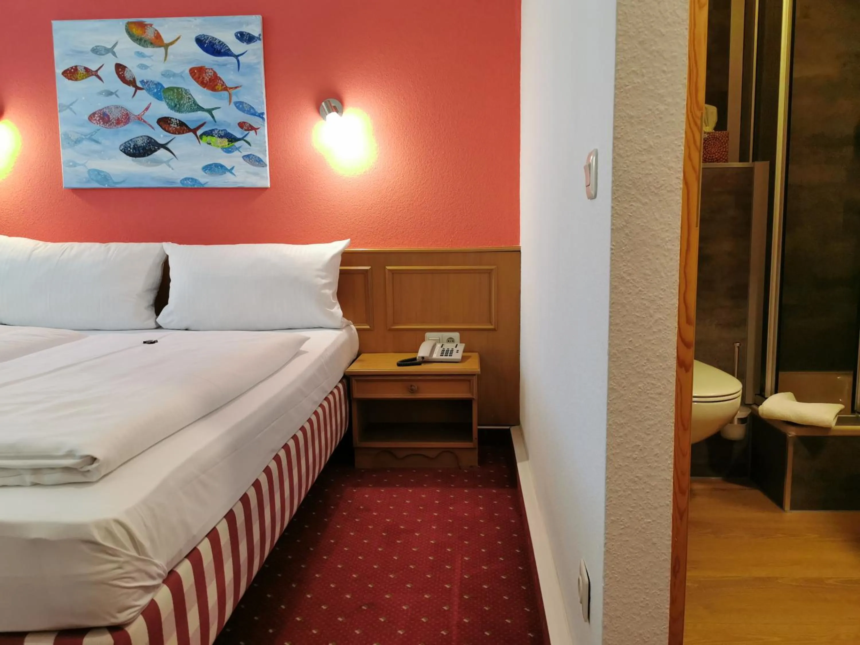 Photo of the whole room, Bed in Landhotel Ölmühle