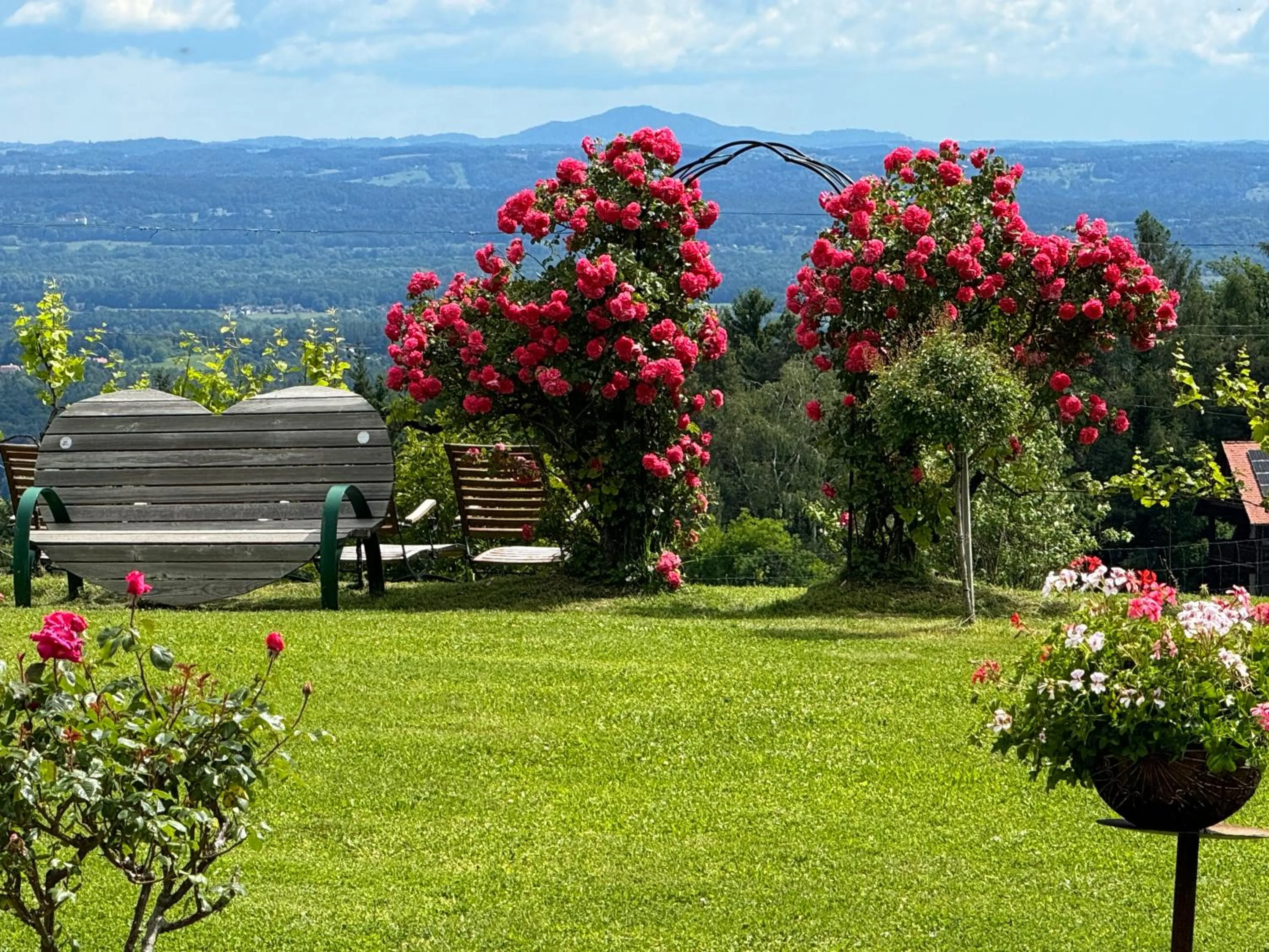 Garden view in Panoramahotel Steirerland
