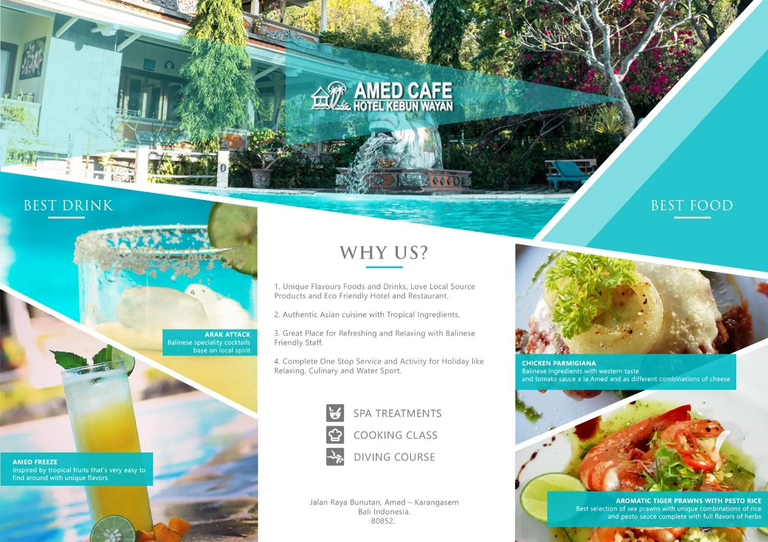 Food and drinks in Amed Cafe & Hotel Kebun Wayan