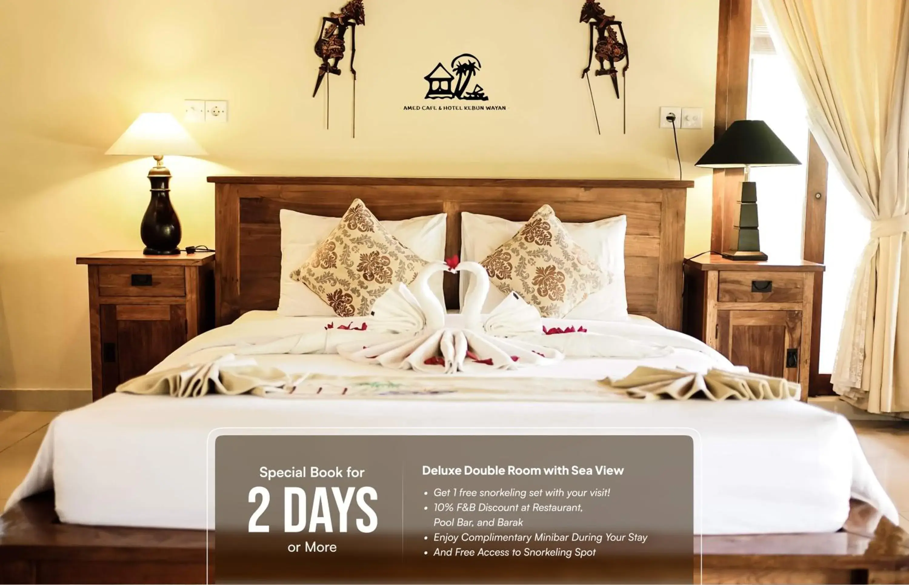 Deluxe Twin Room in Amed Cafe & Hotel Kebun Wayan Deluxe Twin Room in Amed Cafe & Hotel Kebun Wayan