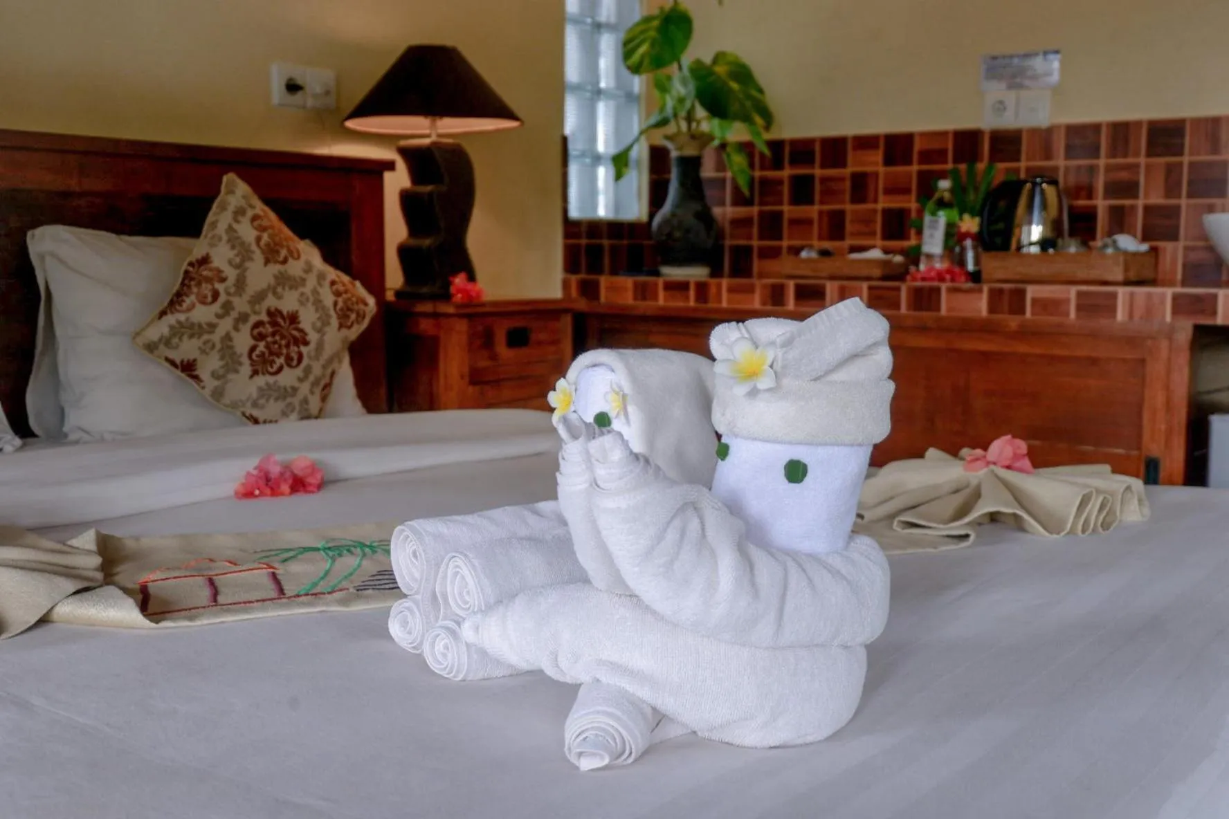 Bedroom, Bed in Amed Cafe & Hotel Kebun Wayan