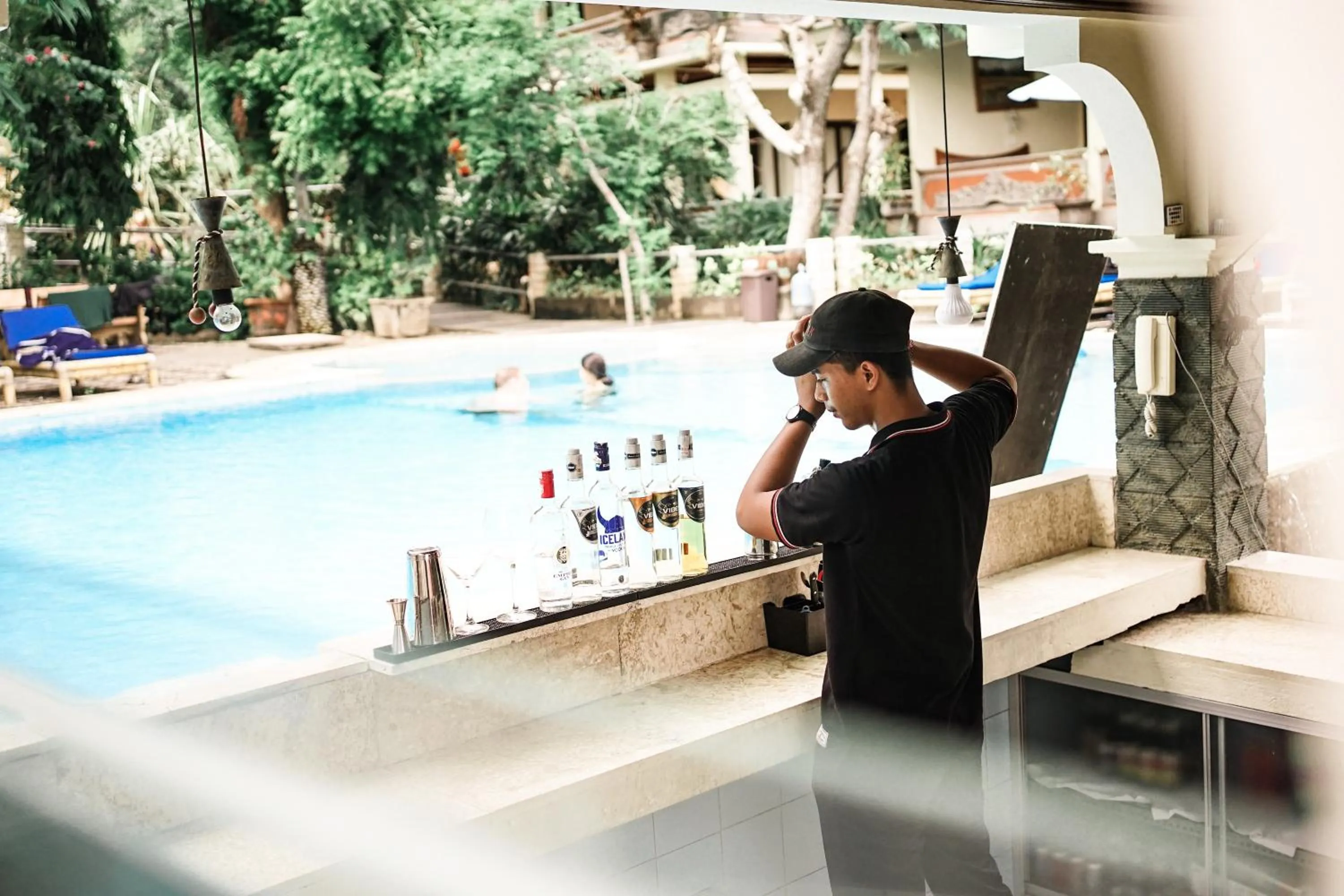 People in Amed Cafe & Hotel Kebun Wayan