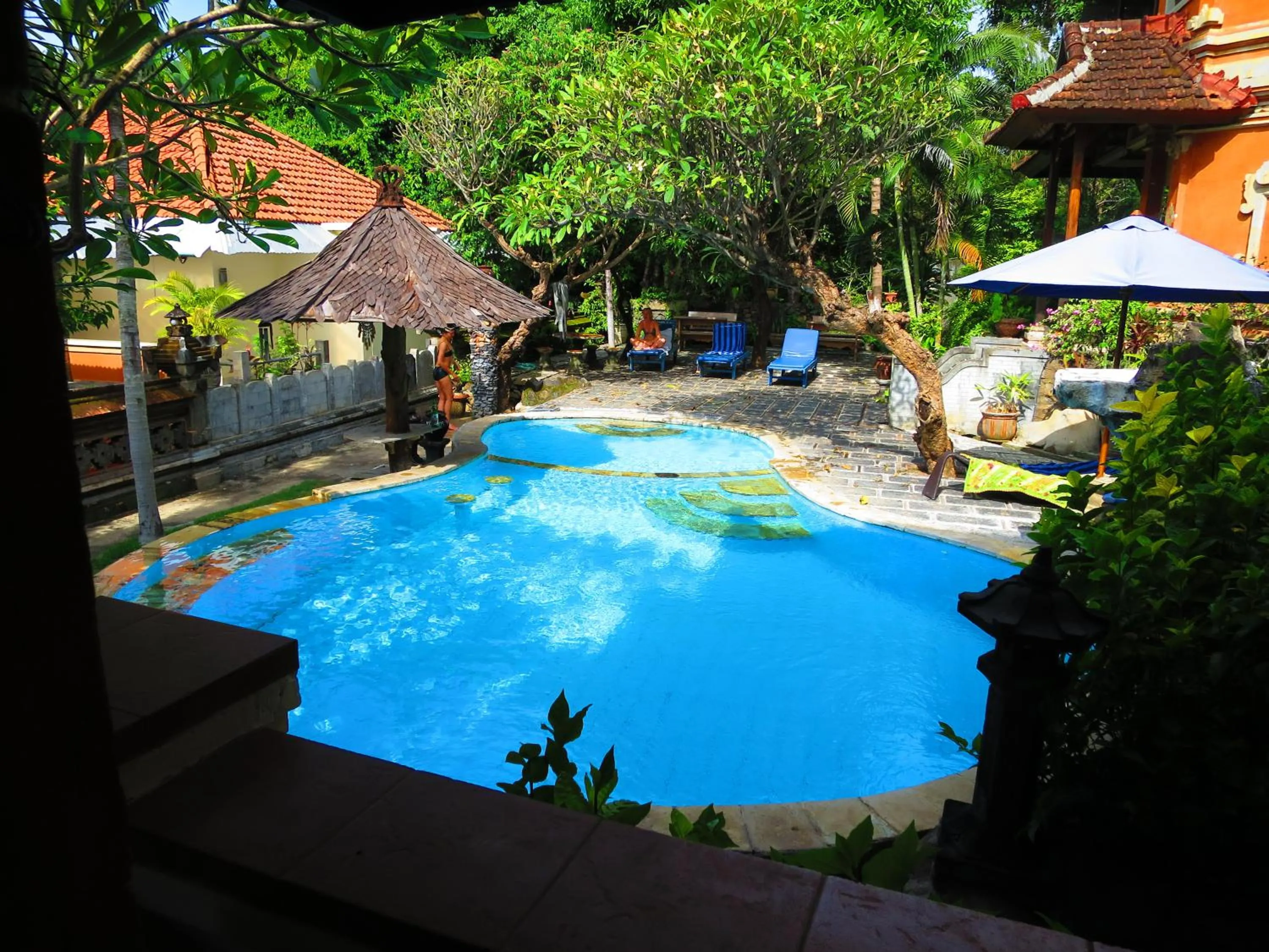 Pool view in Amed Cafe & Hotel Kebun Wayan