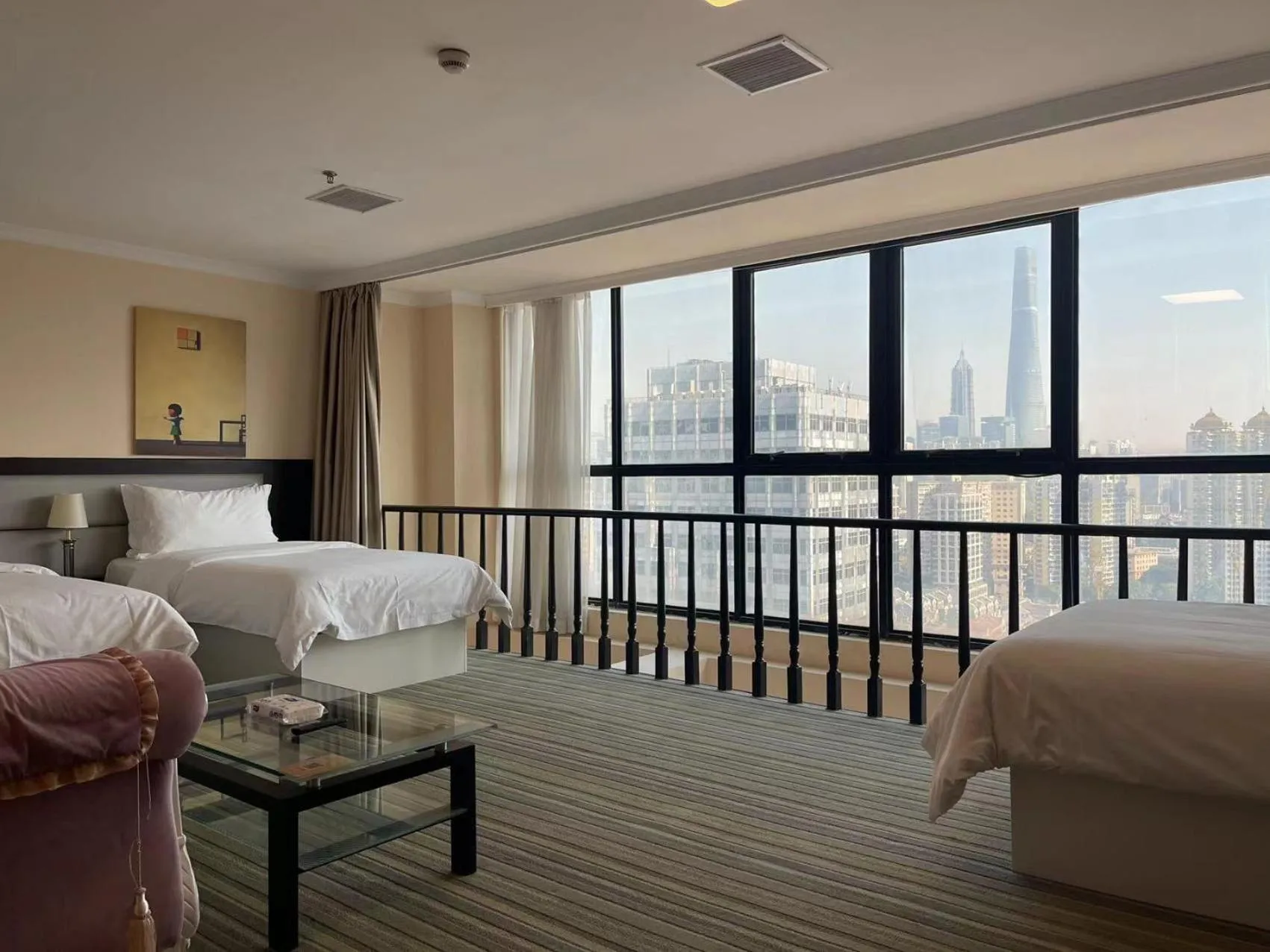 View (from property/room), Bed in Magnificent International Hotel