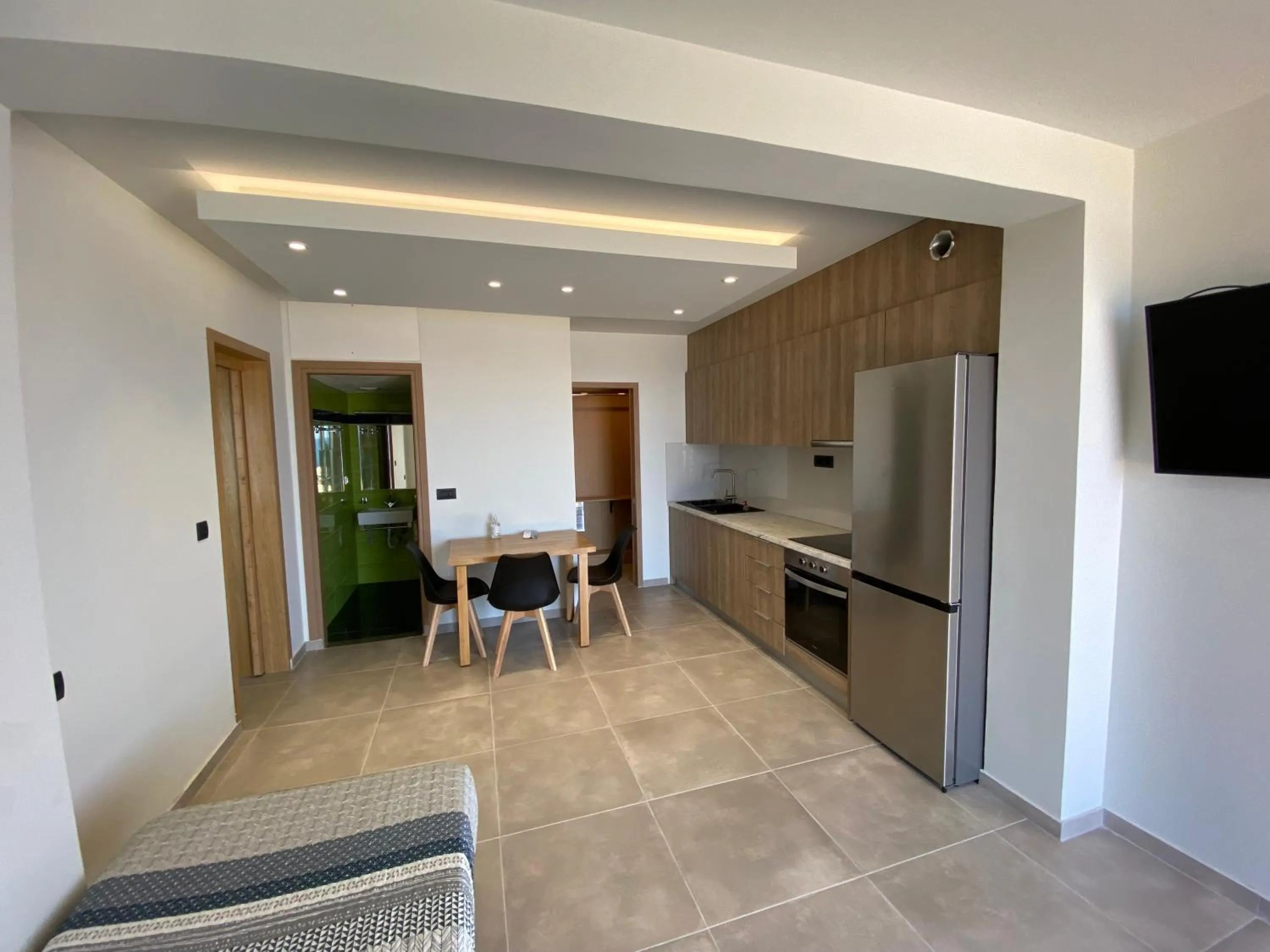 Kitchen or kitchenette in Ostria Apartments