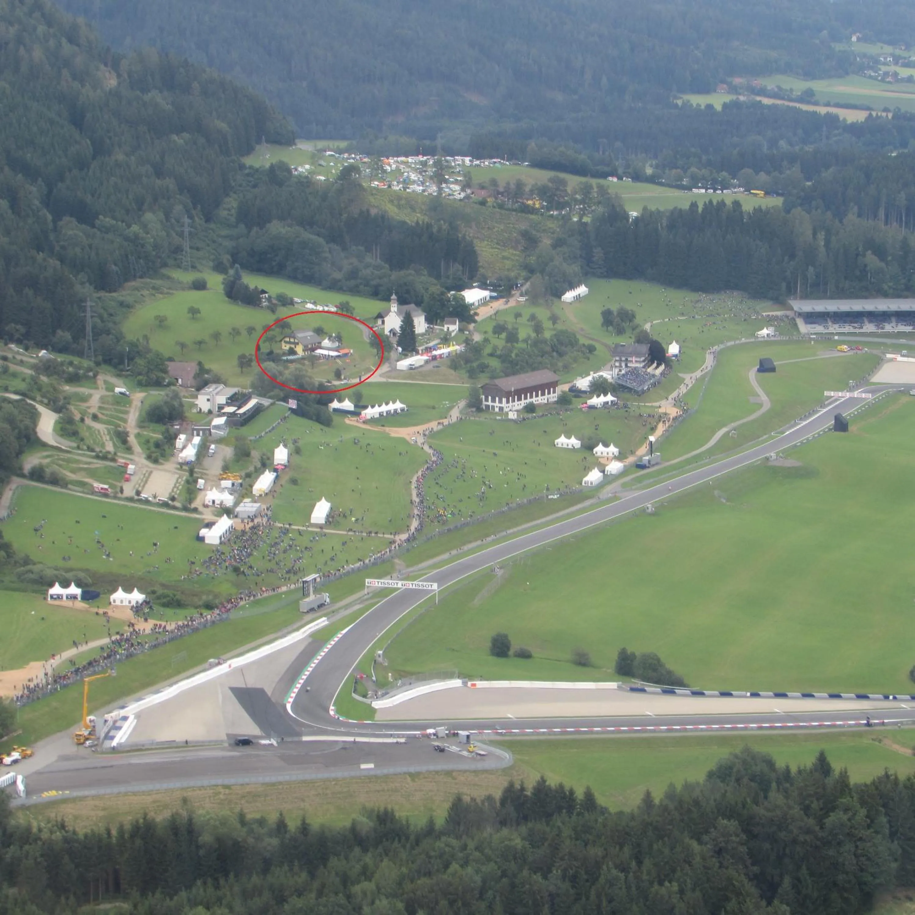 Bird's eye view in Haus Dietrich am Red Bull Ring