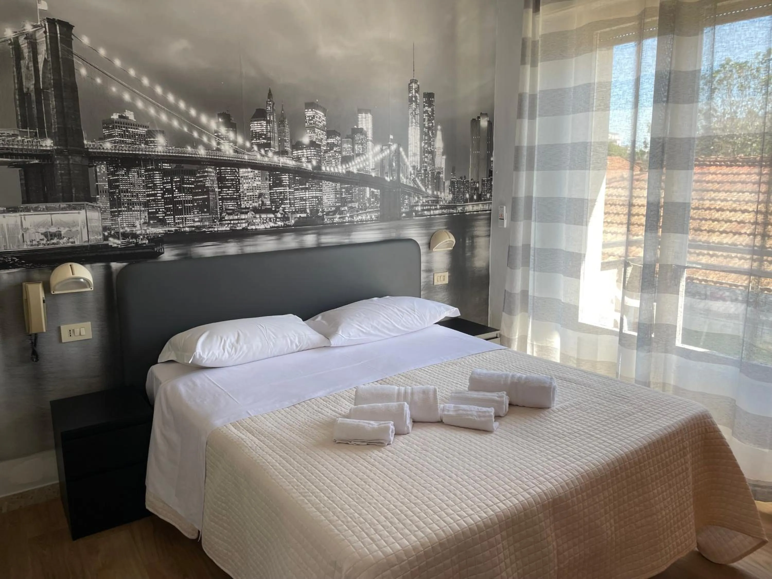 Bed in Hotel Barbiani