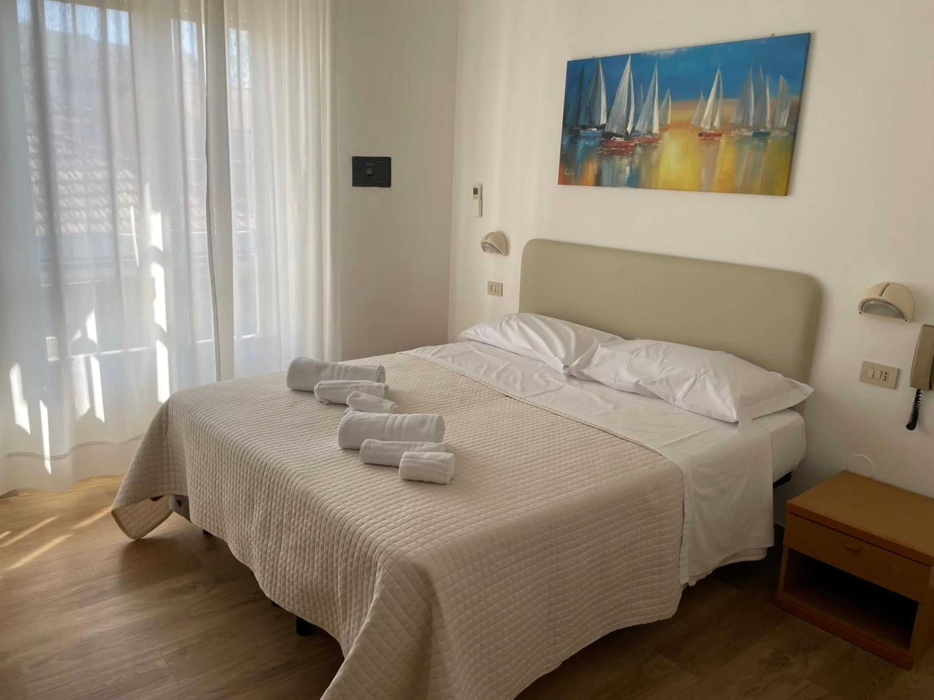 Bed in Hotel Barbiani