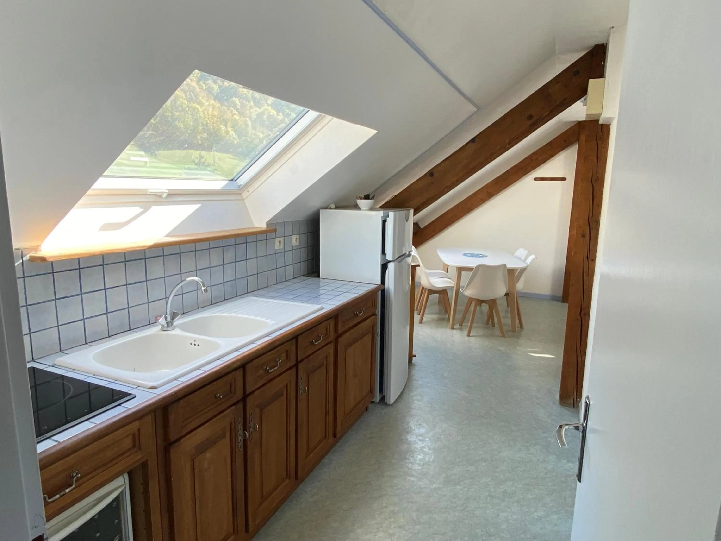 Kitchen or kitchenette in Appart Le Chili- Quartier thermal- Parc remarquable - Linge fourni