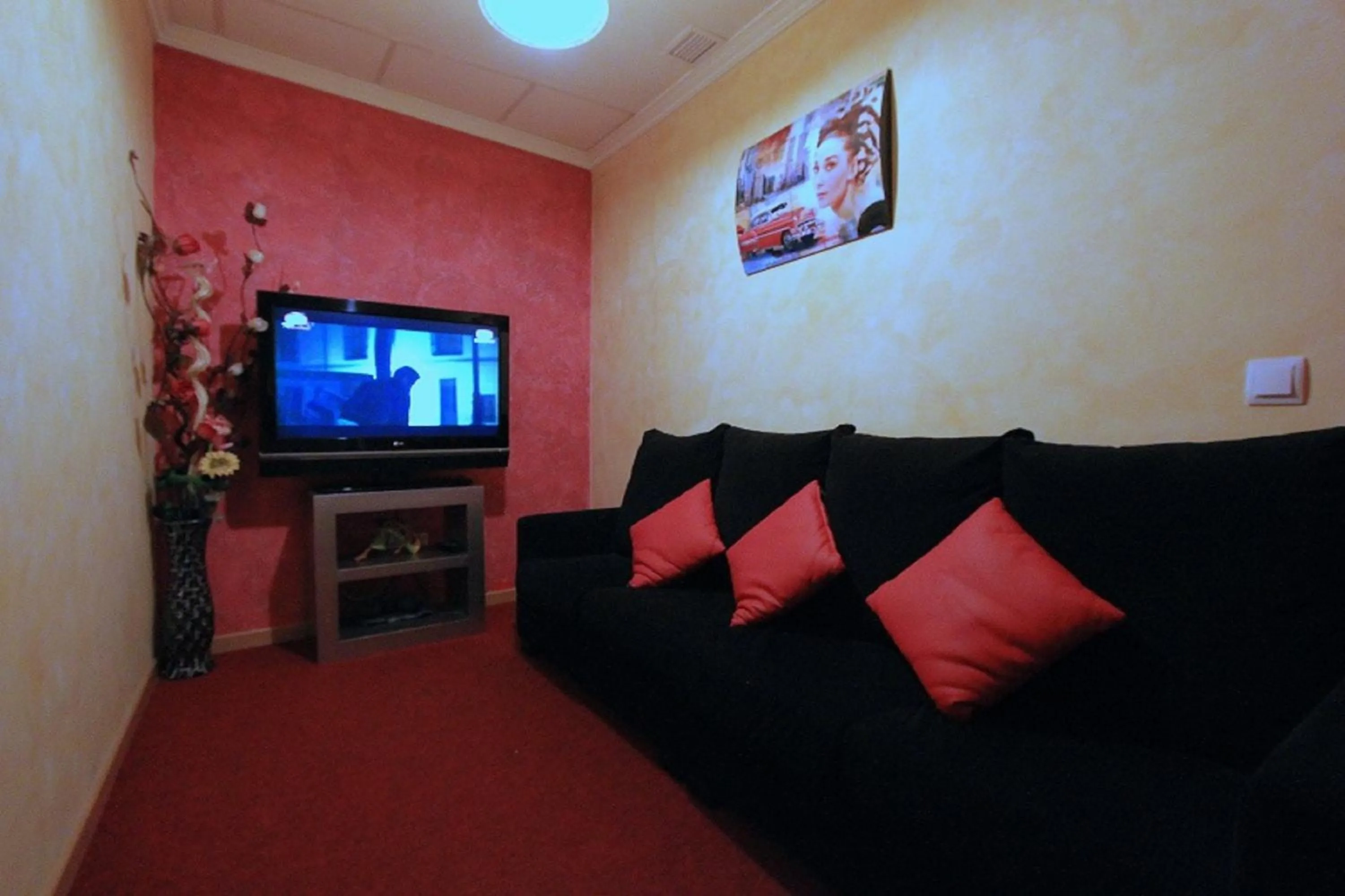 Communal lounge/ TV room in Hostal Regio