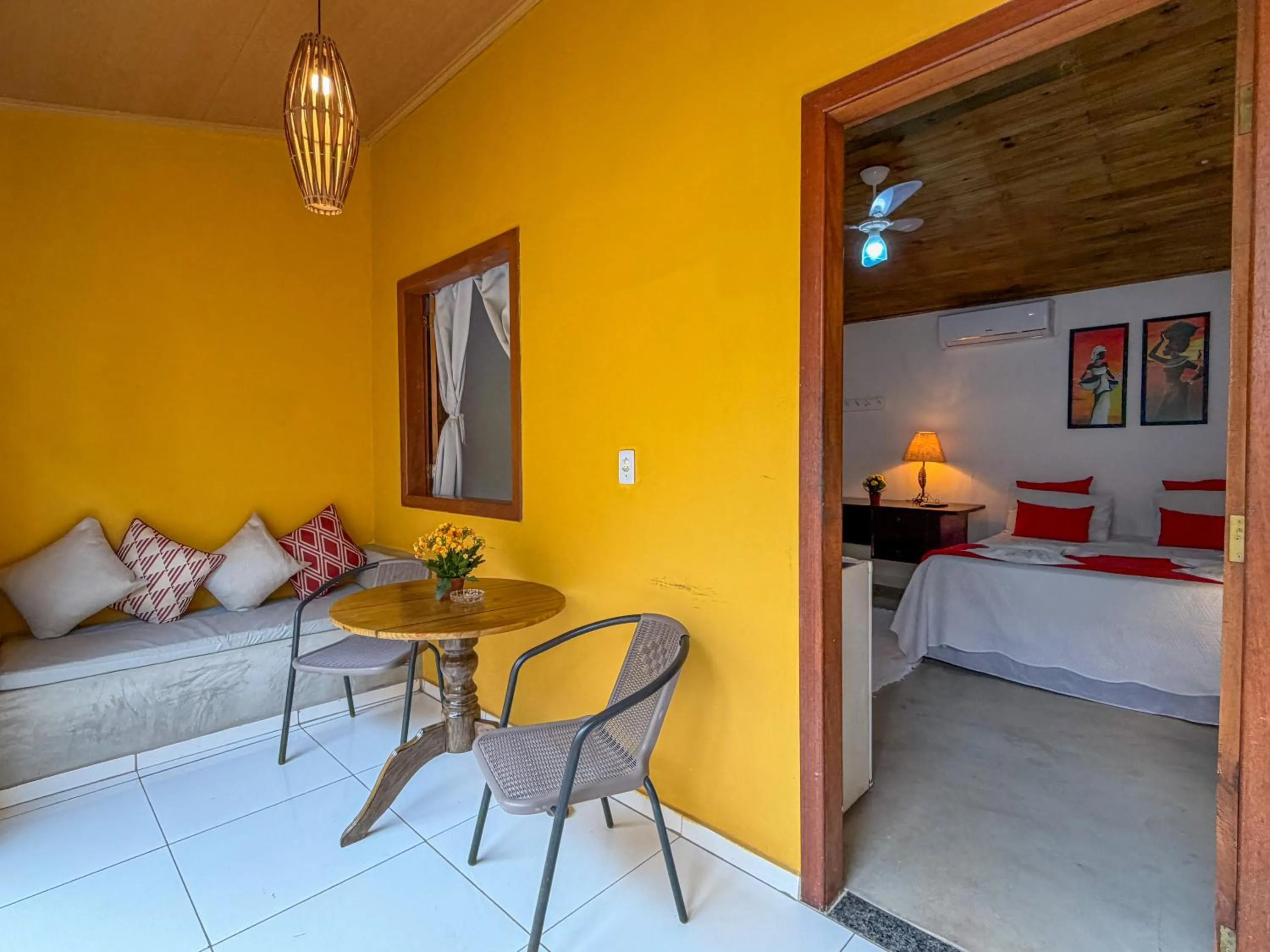 Patio, Bed in Pousada João Maria